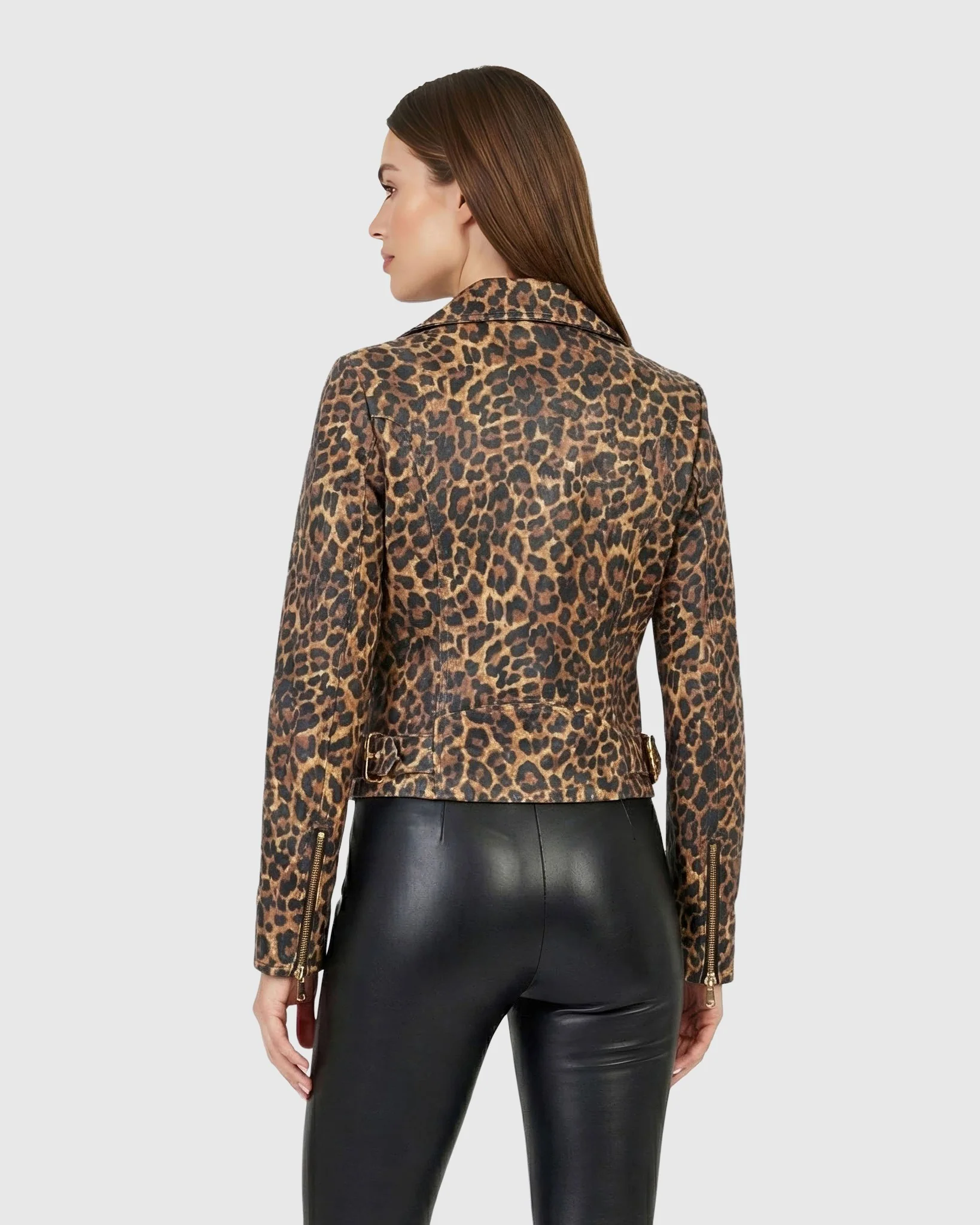 SELECT NAPPA LEATHER ZIP MOTO JACKET - Image 4