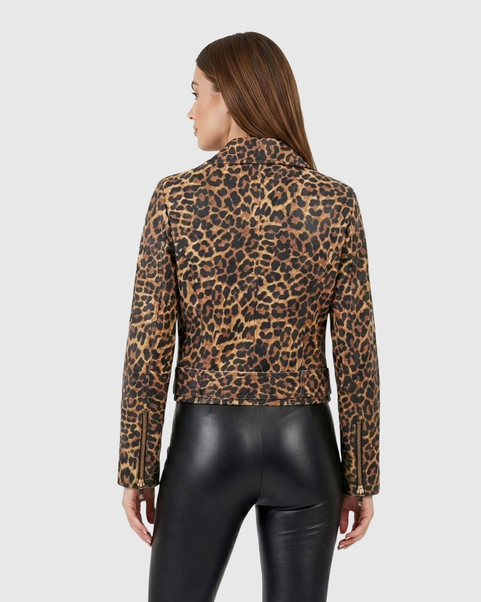 SELECT NAPPA LEATHER ZIP MOTO JACKET - Image 5
