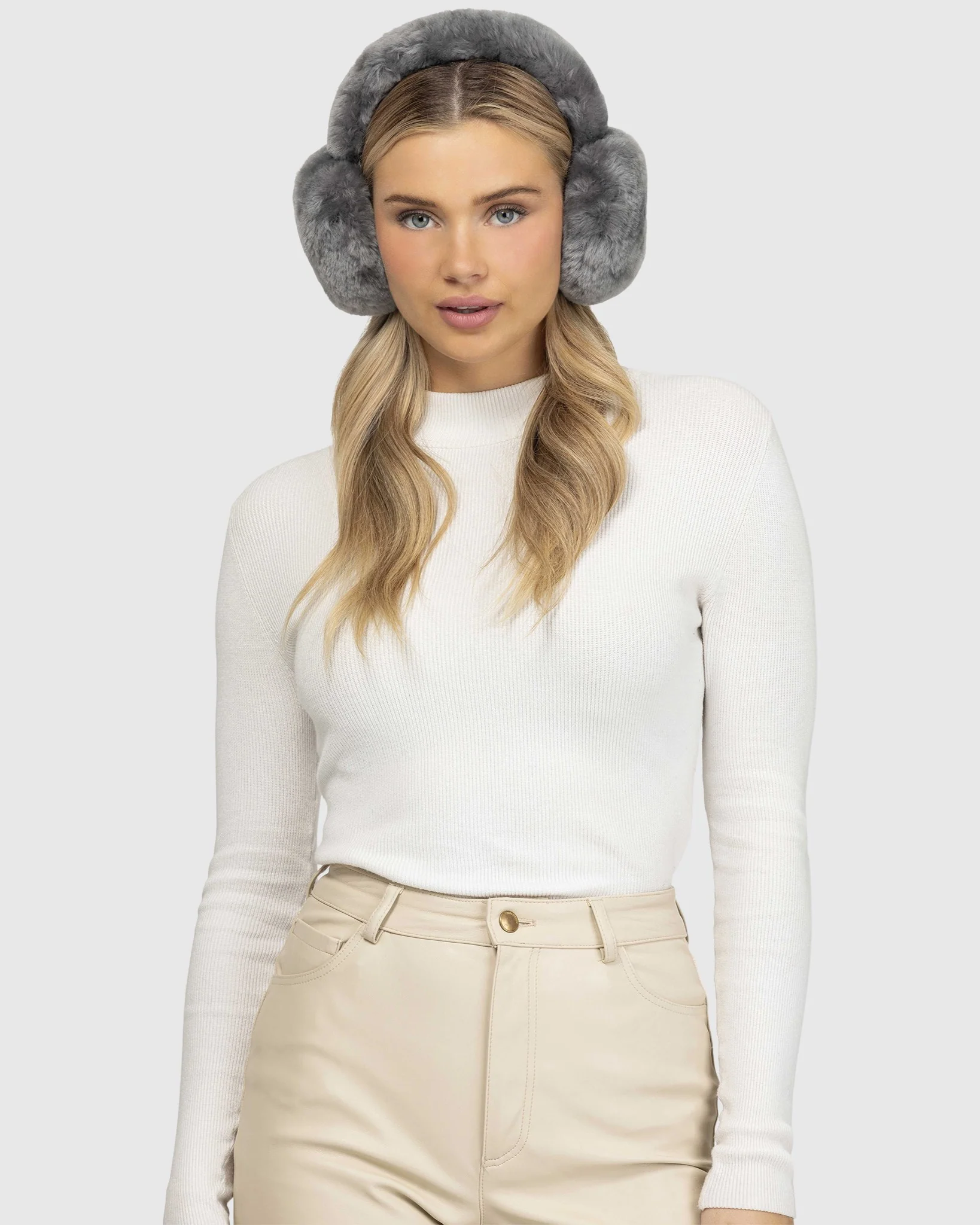 SELECT SHEARLING LAMB EARMUFFS WITH SHEARLING LAMB COVERED BAND - Image 11