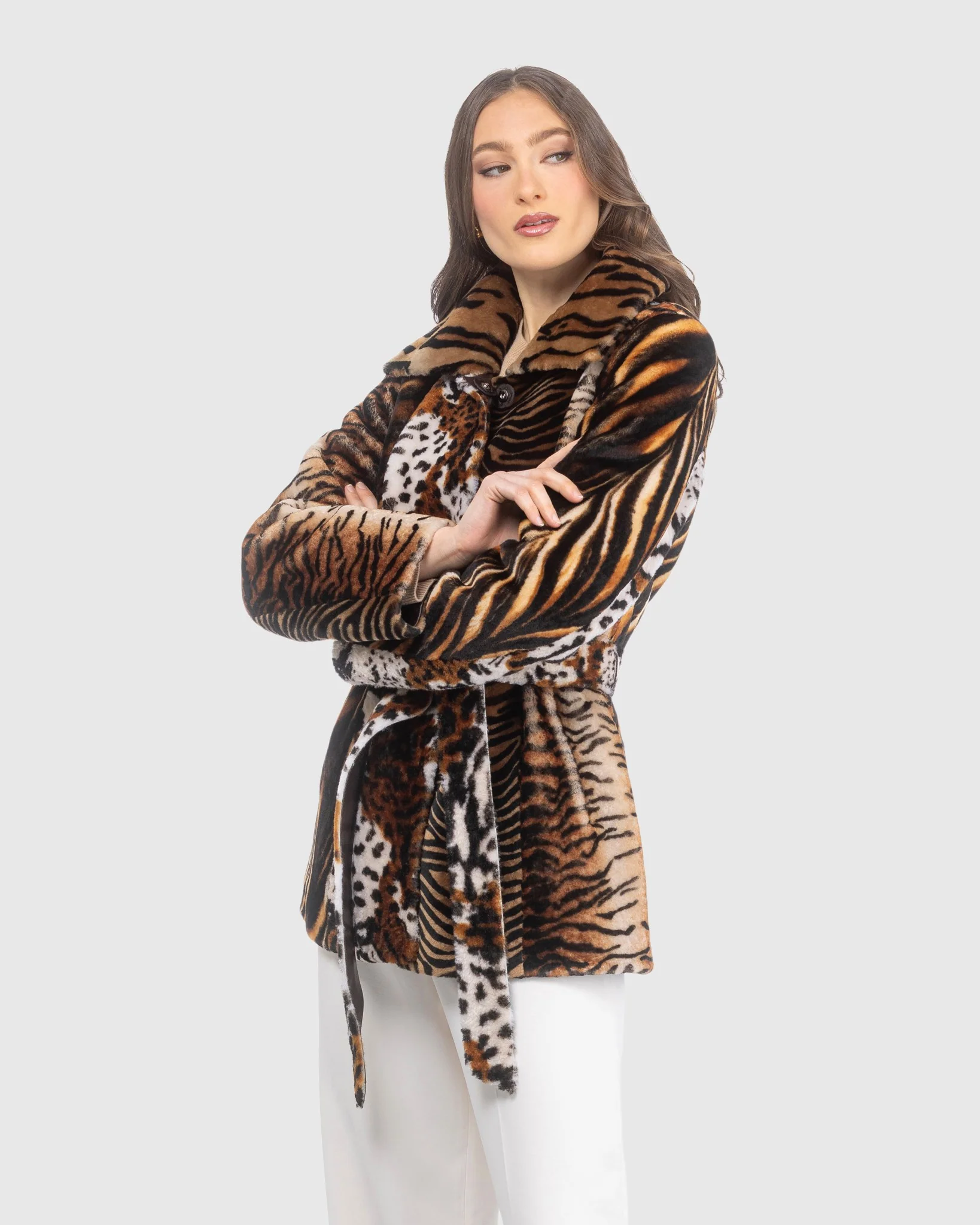 Select Shearling Lamb Jacket, Belt - Image 4