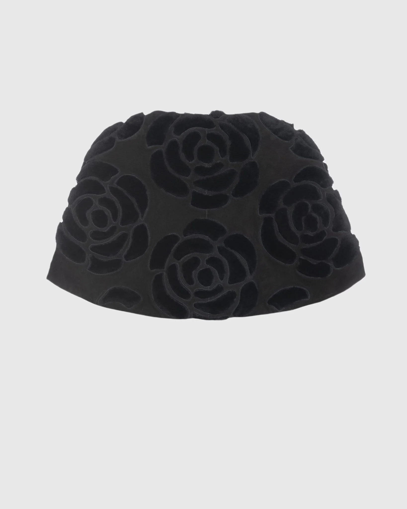 Select Shearling Lamb And Suede Floral Embroidered Stole Reversible To Loro Piana Cashmere And Wool - Image 8