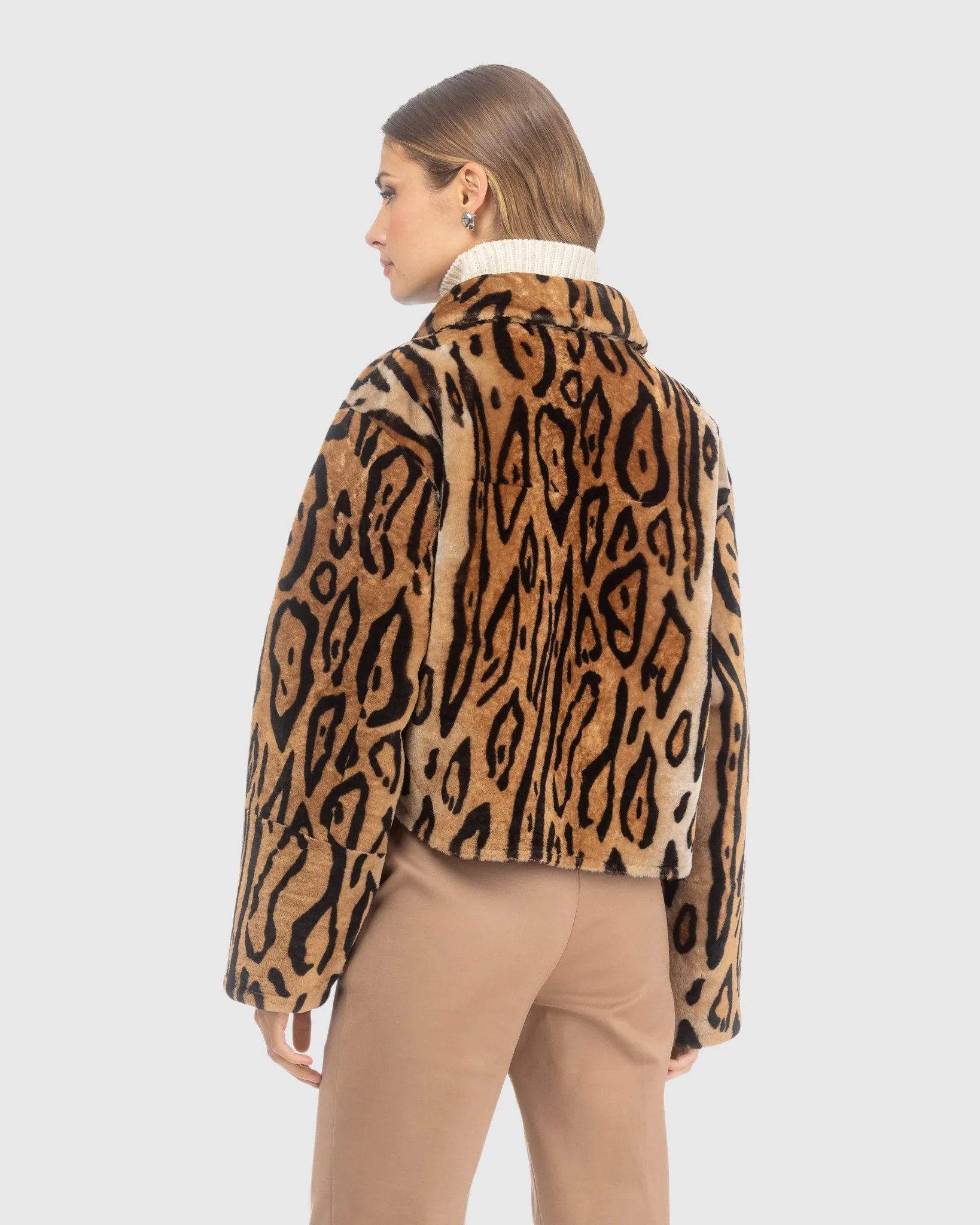 Select Shearling Lamb Zip Jacket - Image 2