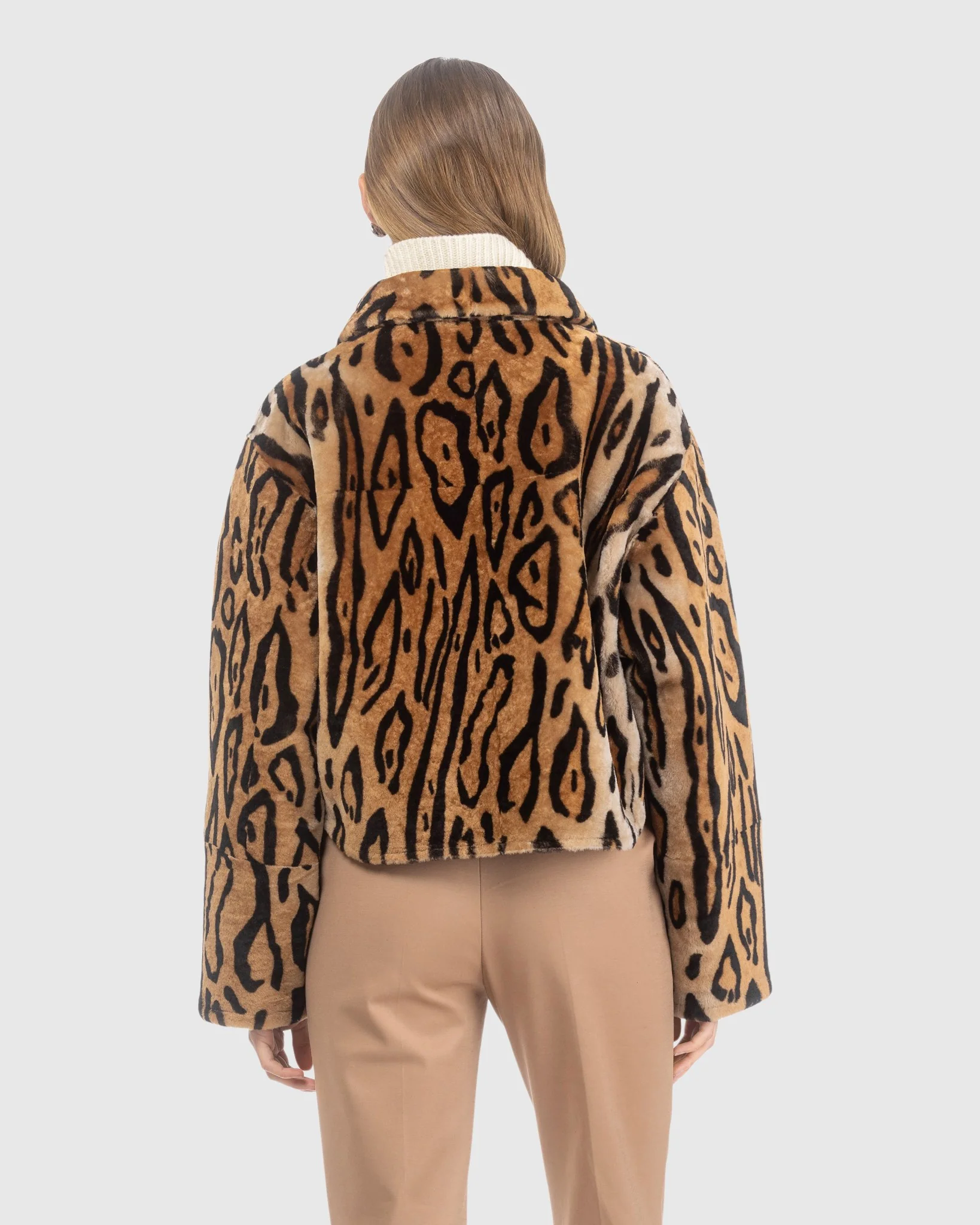 Select Shearling Lamb Zip Jacket - Image 3