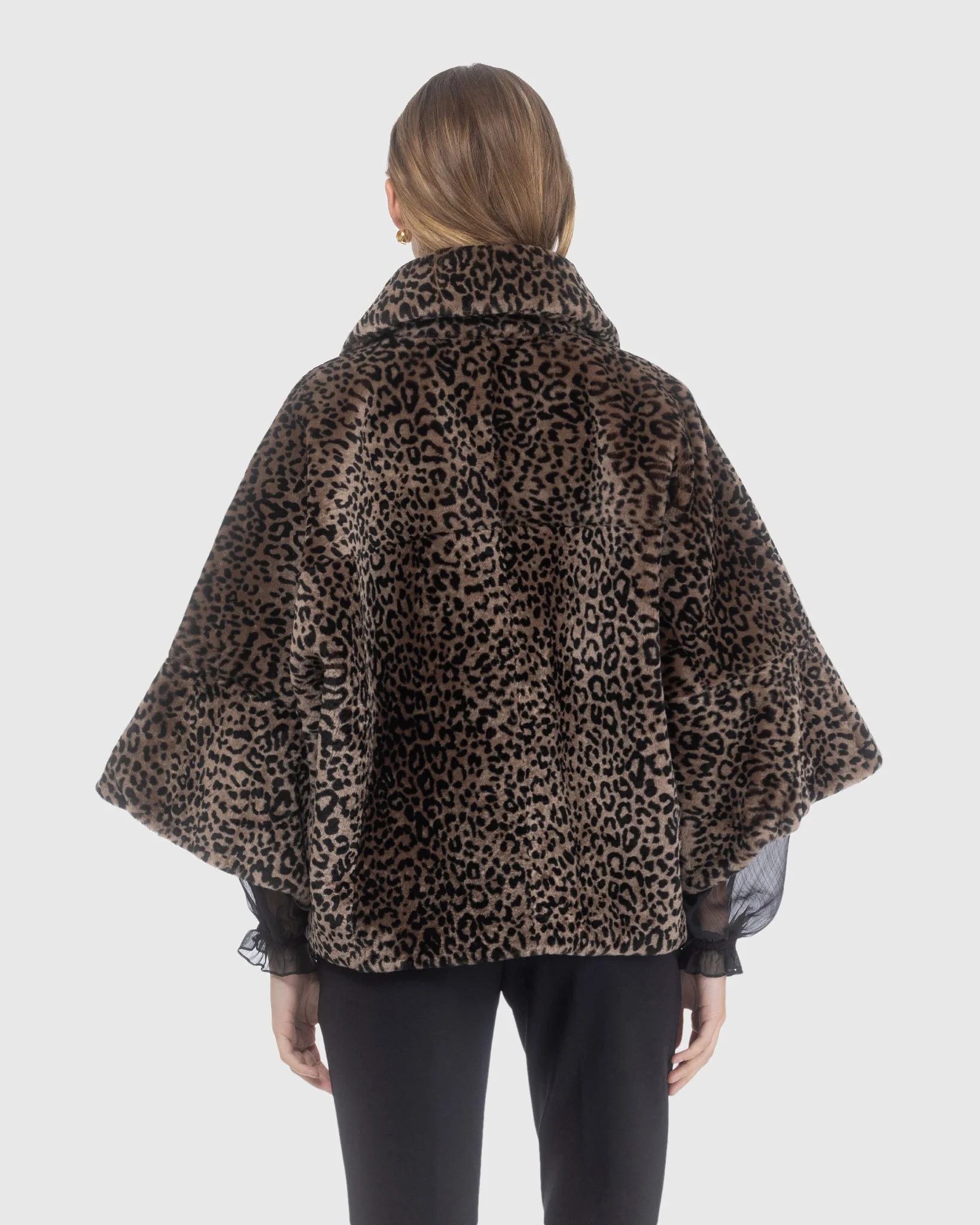 Select Shearling Lamb Zip Jacket With Cropped Sleeves - Image 5