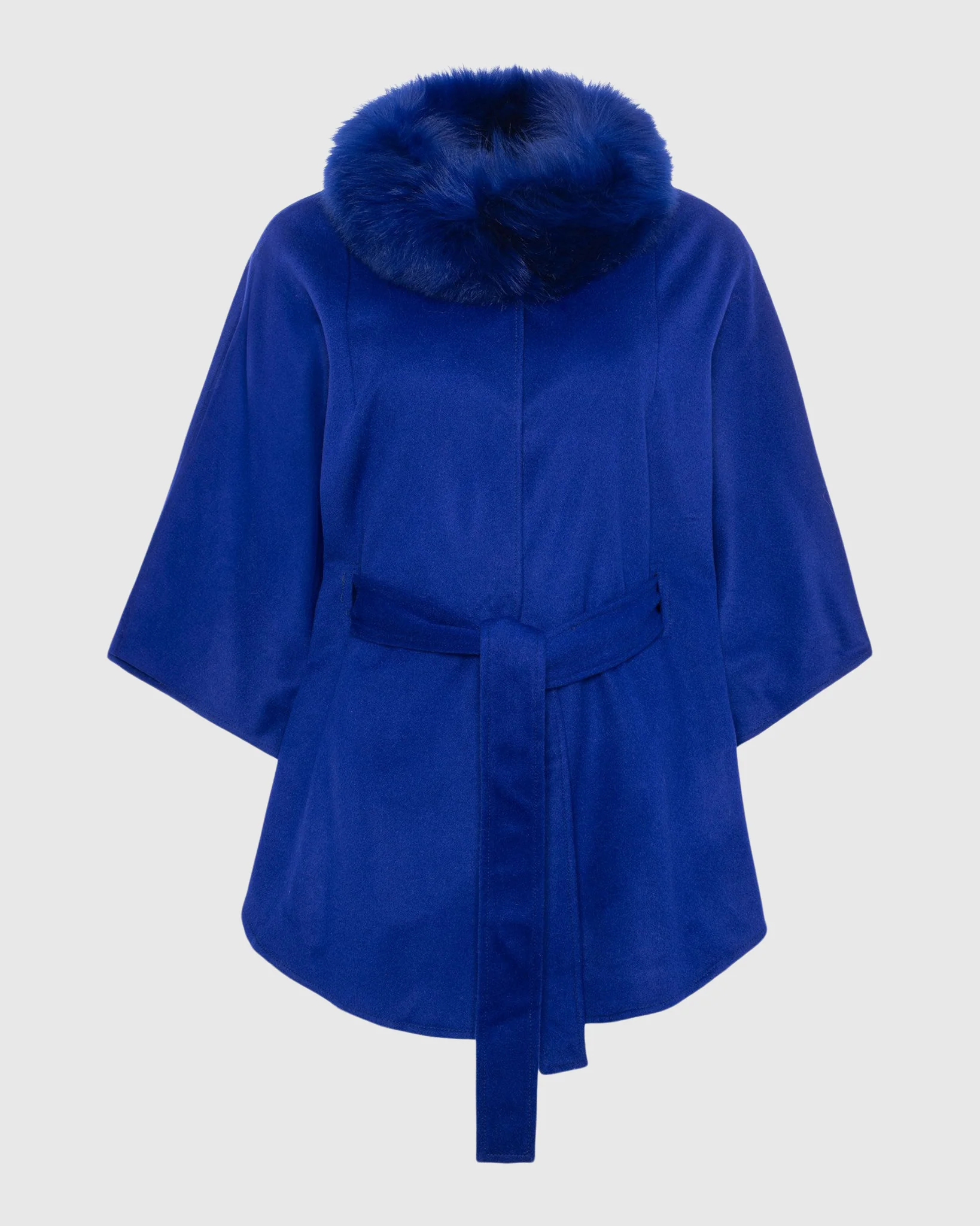 Select Wool Belted Cape With Select Lamb Collar - Image 58