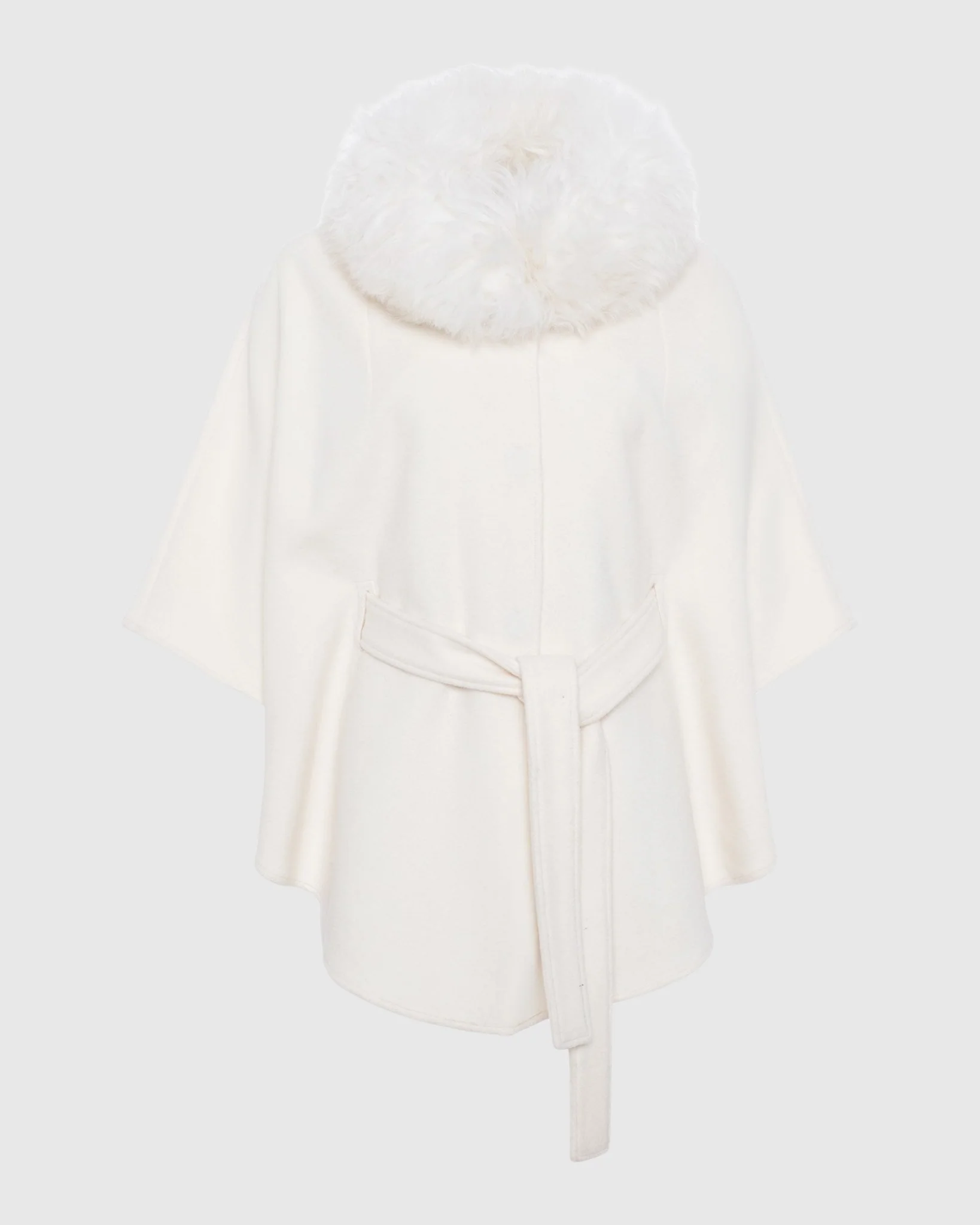 Select Wool Belted Cape With Select Lamb Collar - Image 60