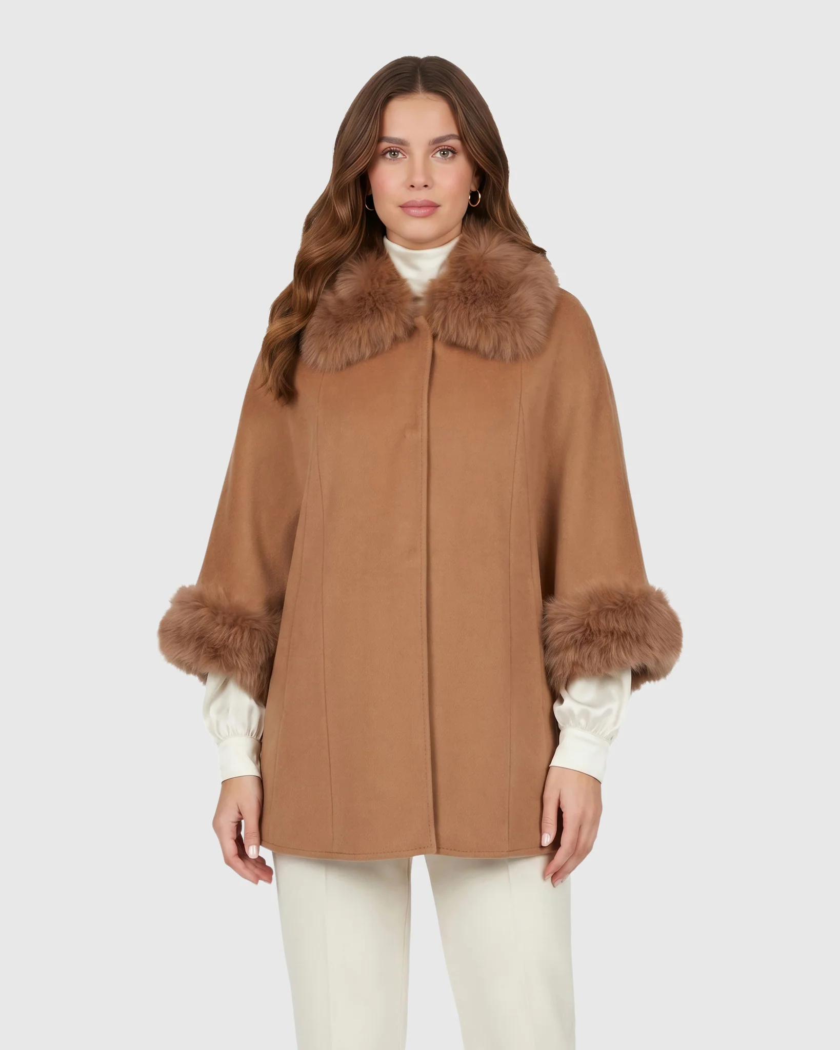 Select Wool Cape With Select Lamb Collar And Cuffs - Image 12