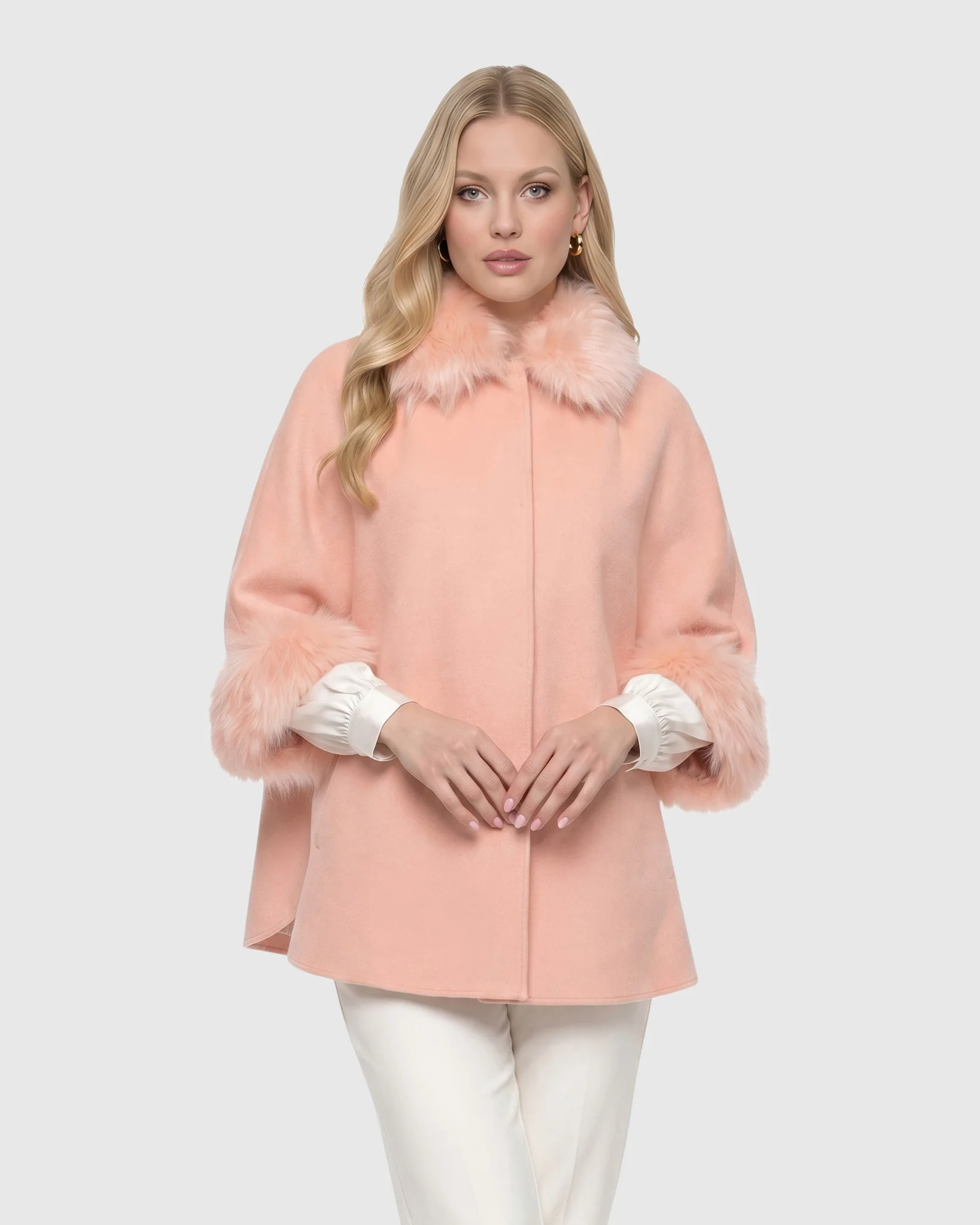 Select Wool Cape With Select Lamb Collar And Cuffs - Image 21