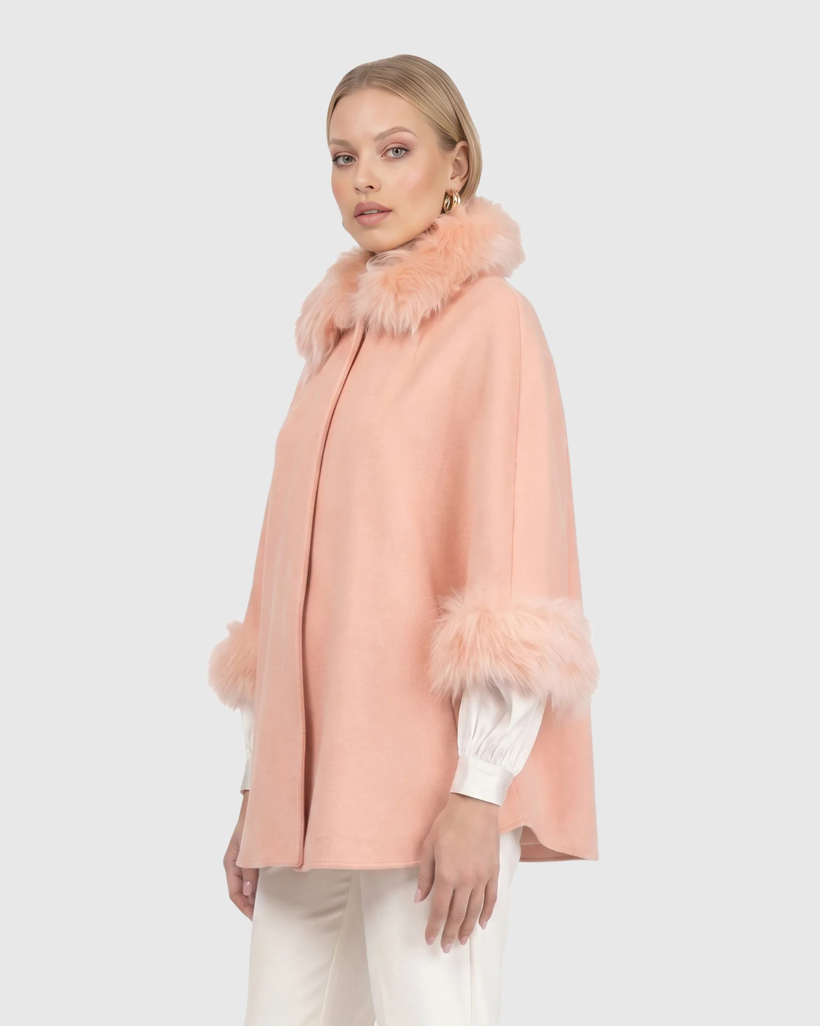 Select Wool Cape With Select Lamb Collar And Cuffs - Image 22