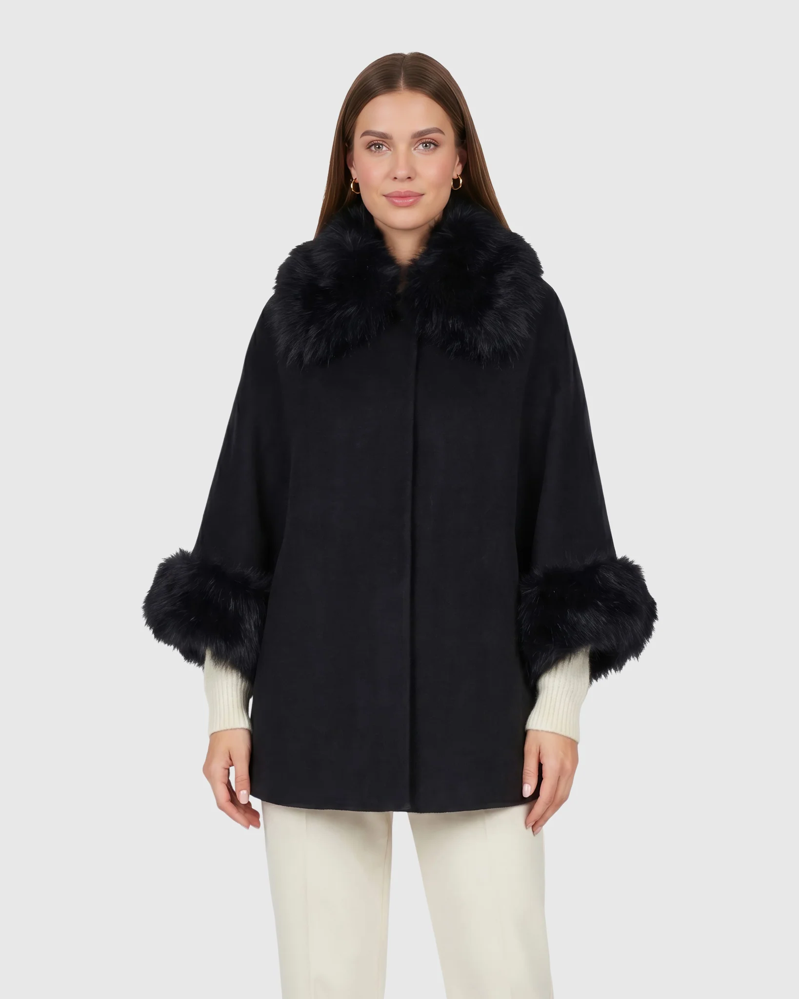 Select Wool Cape With Select Lamb Collar And Cuffs - Image 26