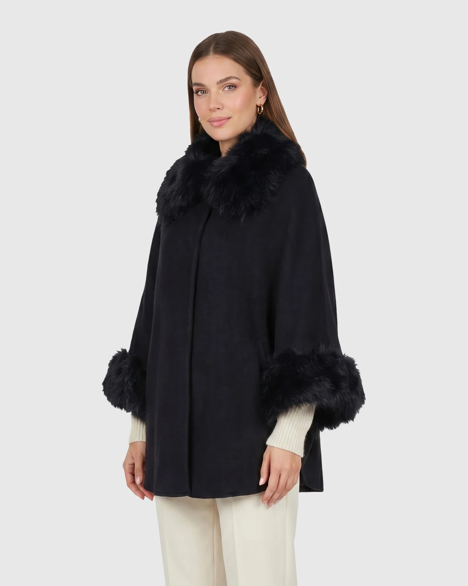 Select Wool Cape With Select Lamb Collar And Cuffs - Image 27