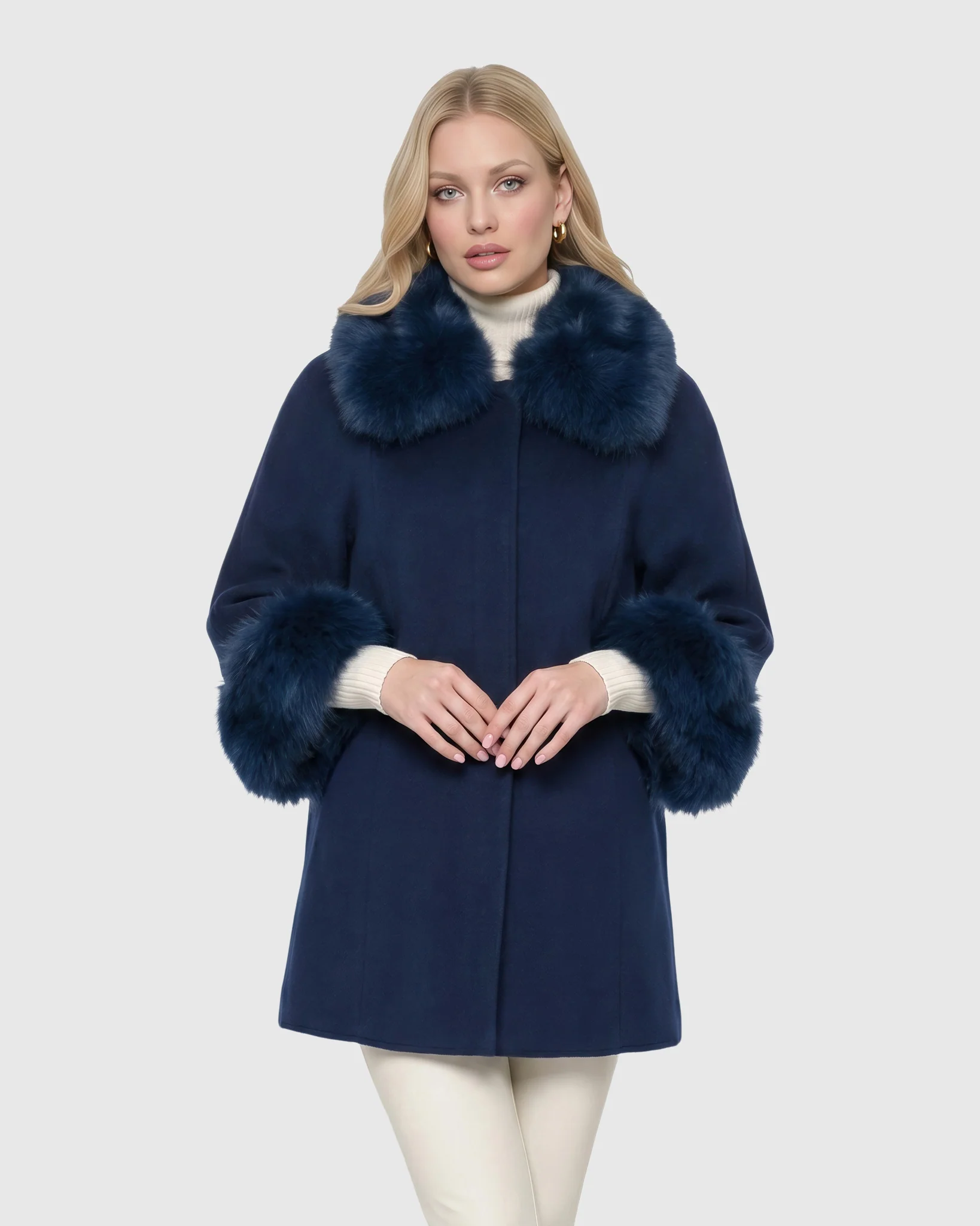 Select Wool Cape With Select Lamb Collar And Cuffs - Image 6