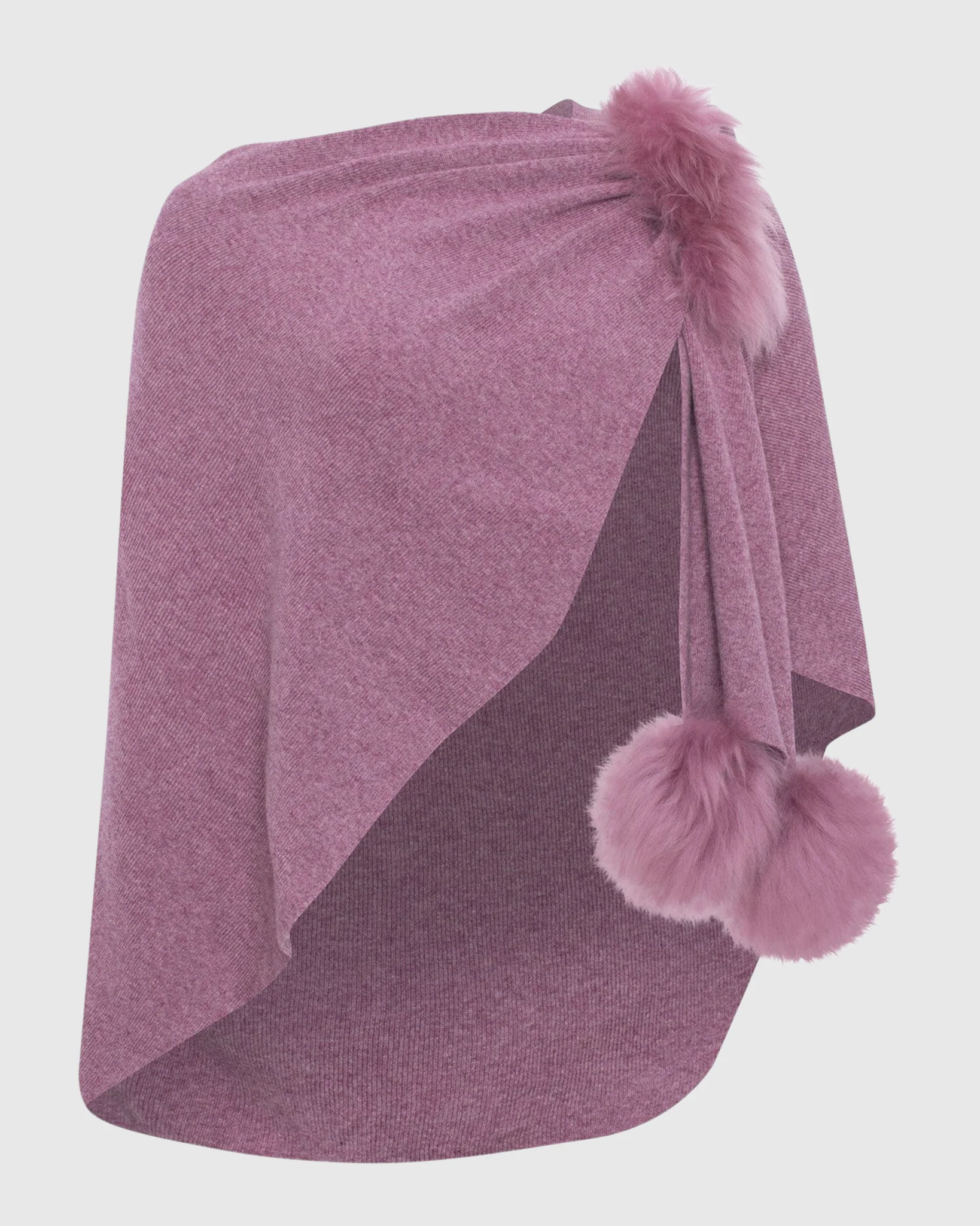 Select Wool Capelet With Select Lamb Poms - Image 22