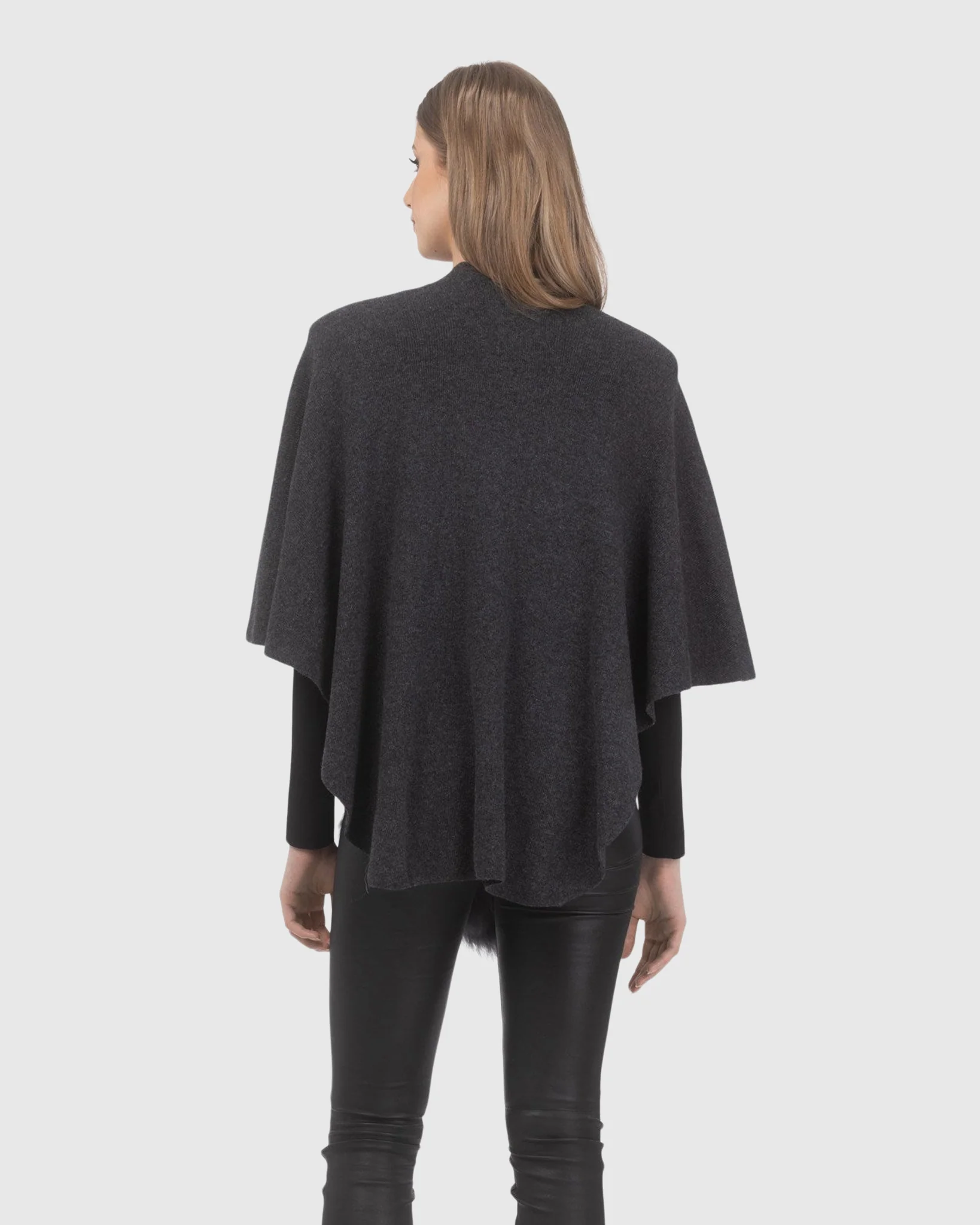 Select Wool Capelet With Select Lamb Poms - Image 37