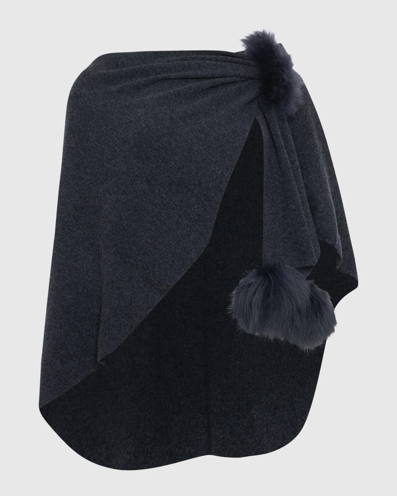 Select Wool Capelet With Select Lamb Poms - Image 38