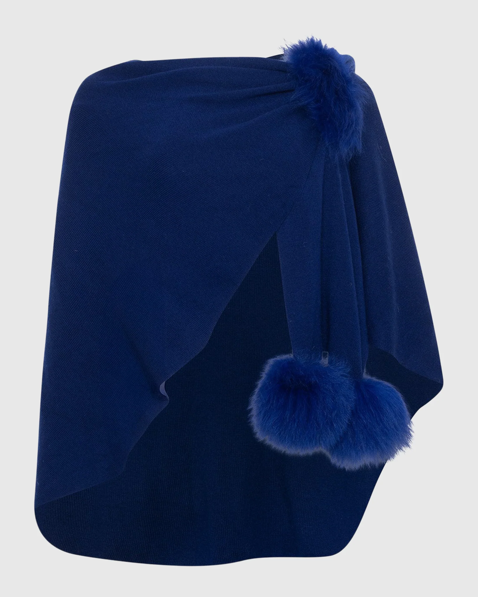 Select Wool Capelet With Select Lamb Poms - Image 44