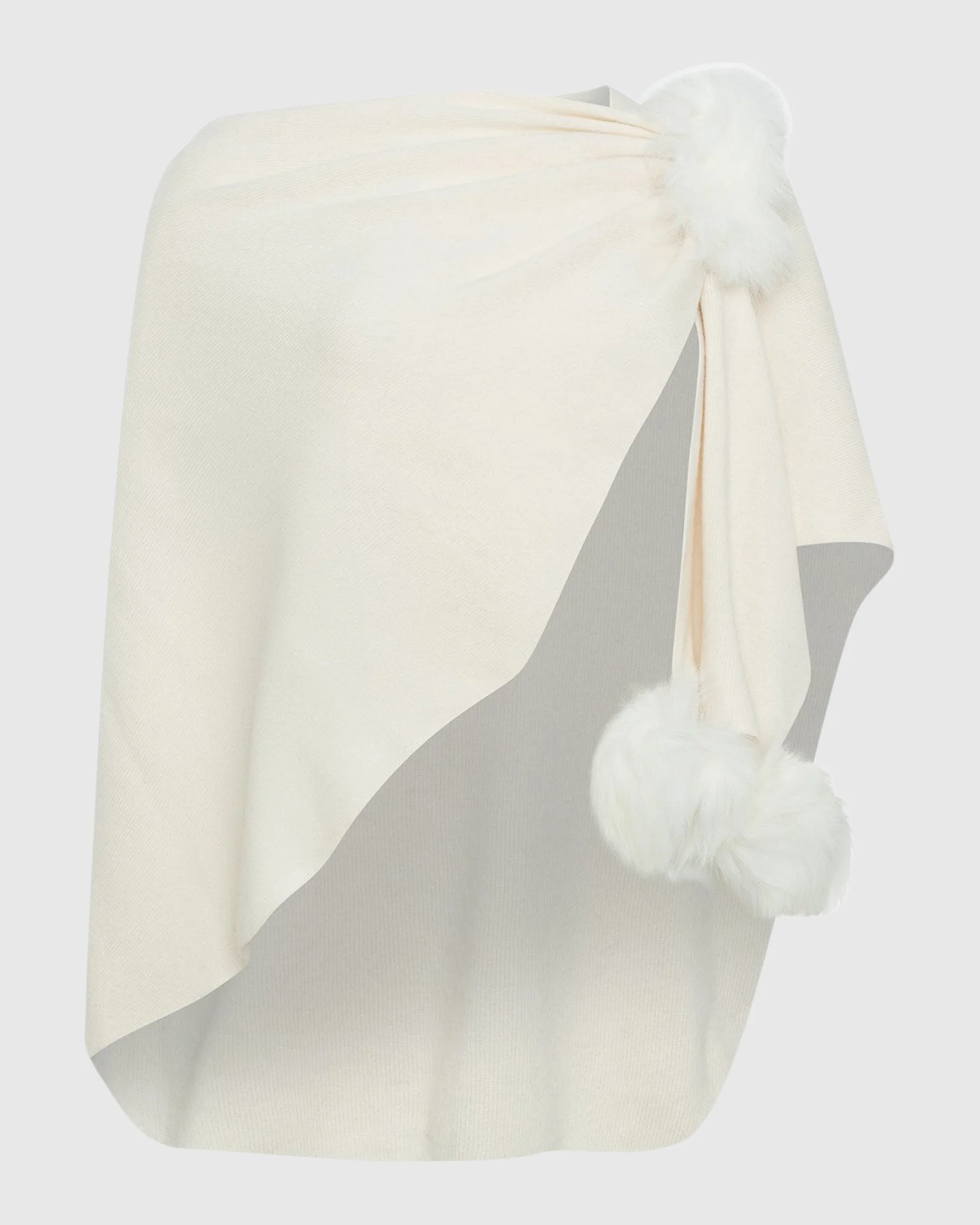 Select Wool Capelet With Select Lamb Poms - Image 58