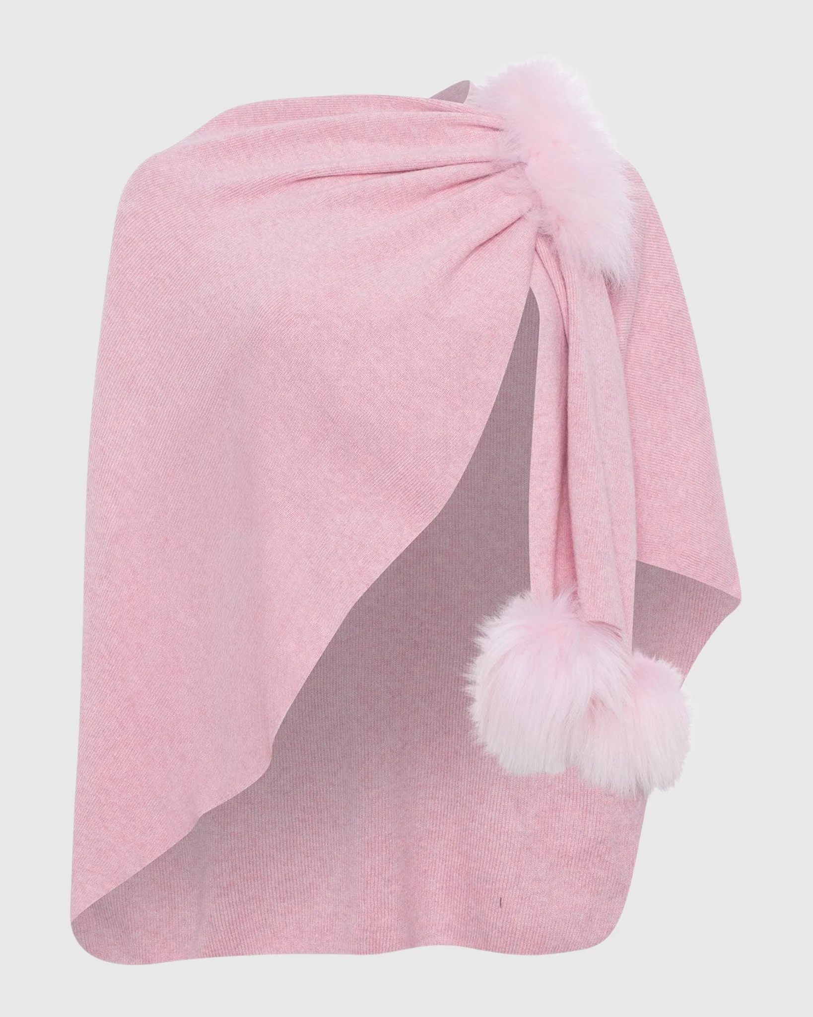 Select Wool Capelet With Select Lamb Poms - Image 71