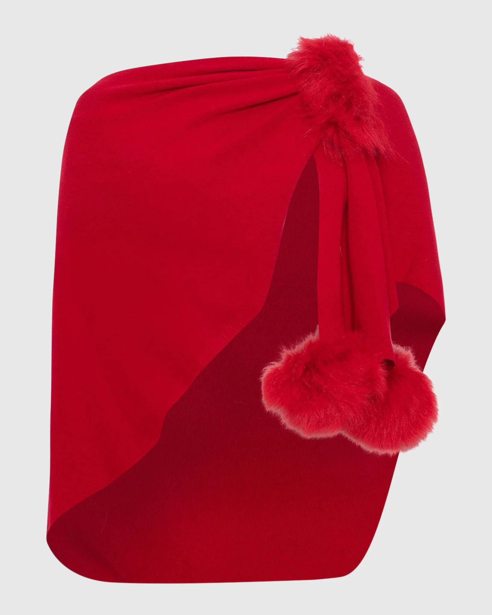 Select Wool Capelet With Select Lamb Poms - Image 86