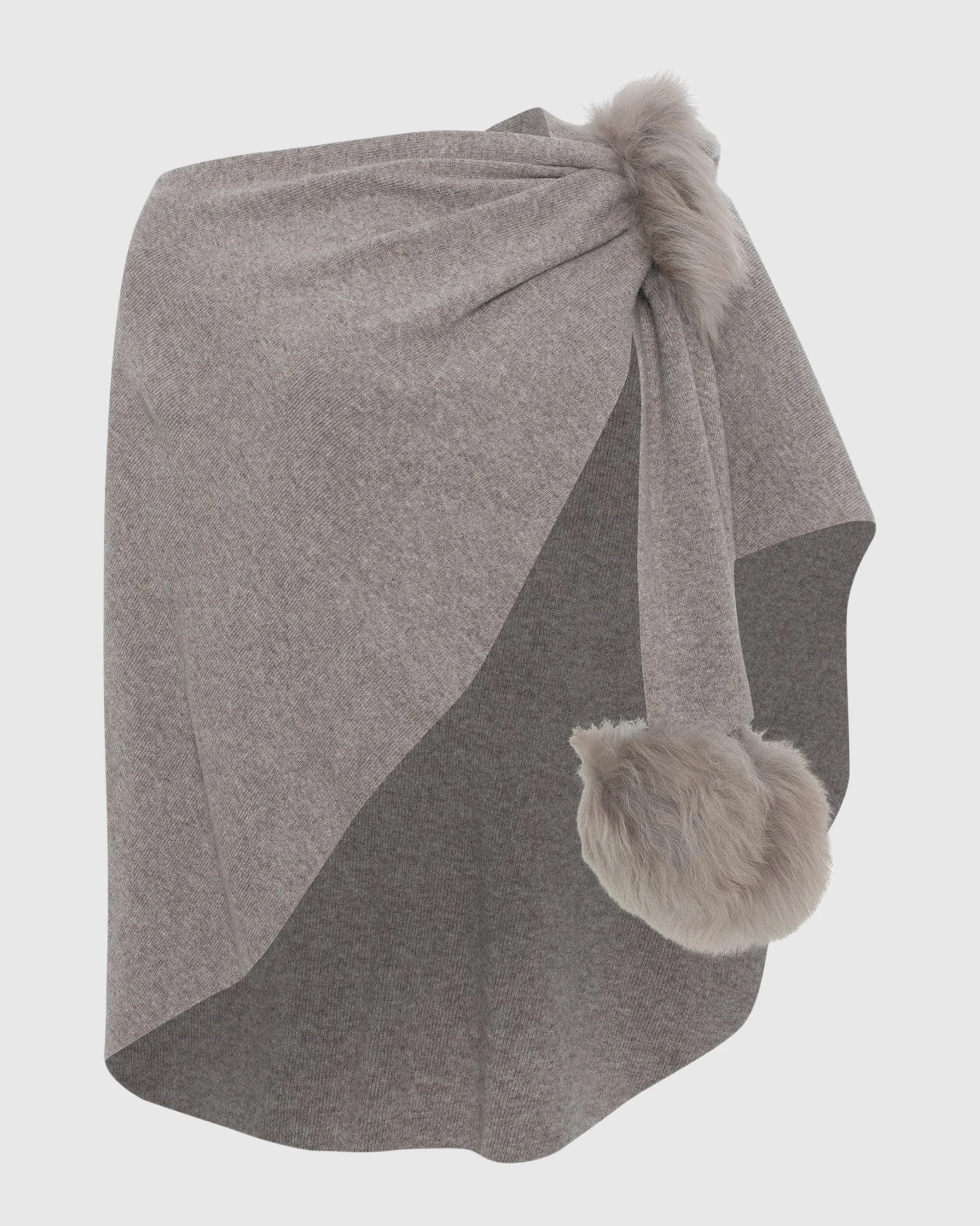 Select Wool Capelet With Select Lamb Poms - Image 99