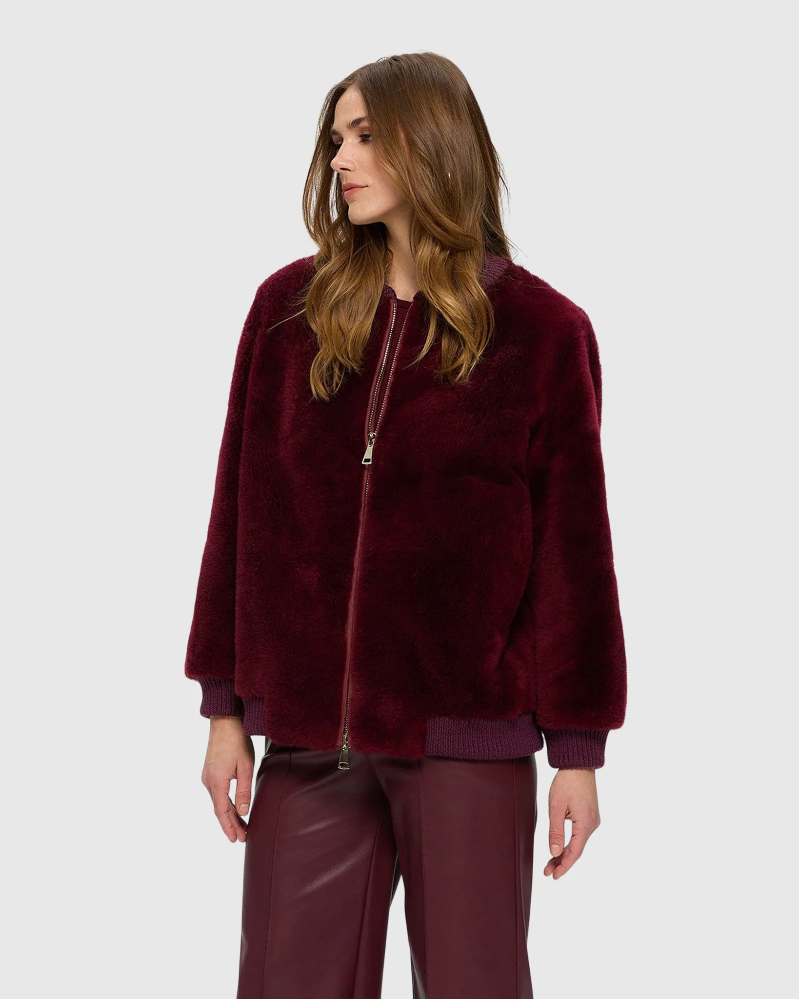 SHEARED CASHMERE GOAT BOMBER JACKET - Image 4