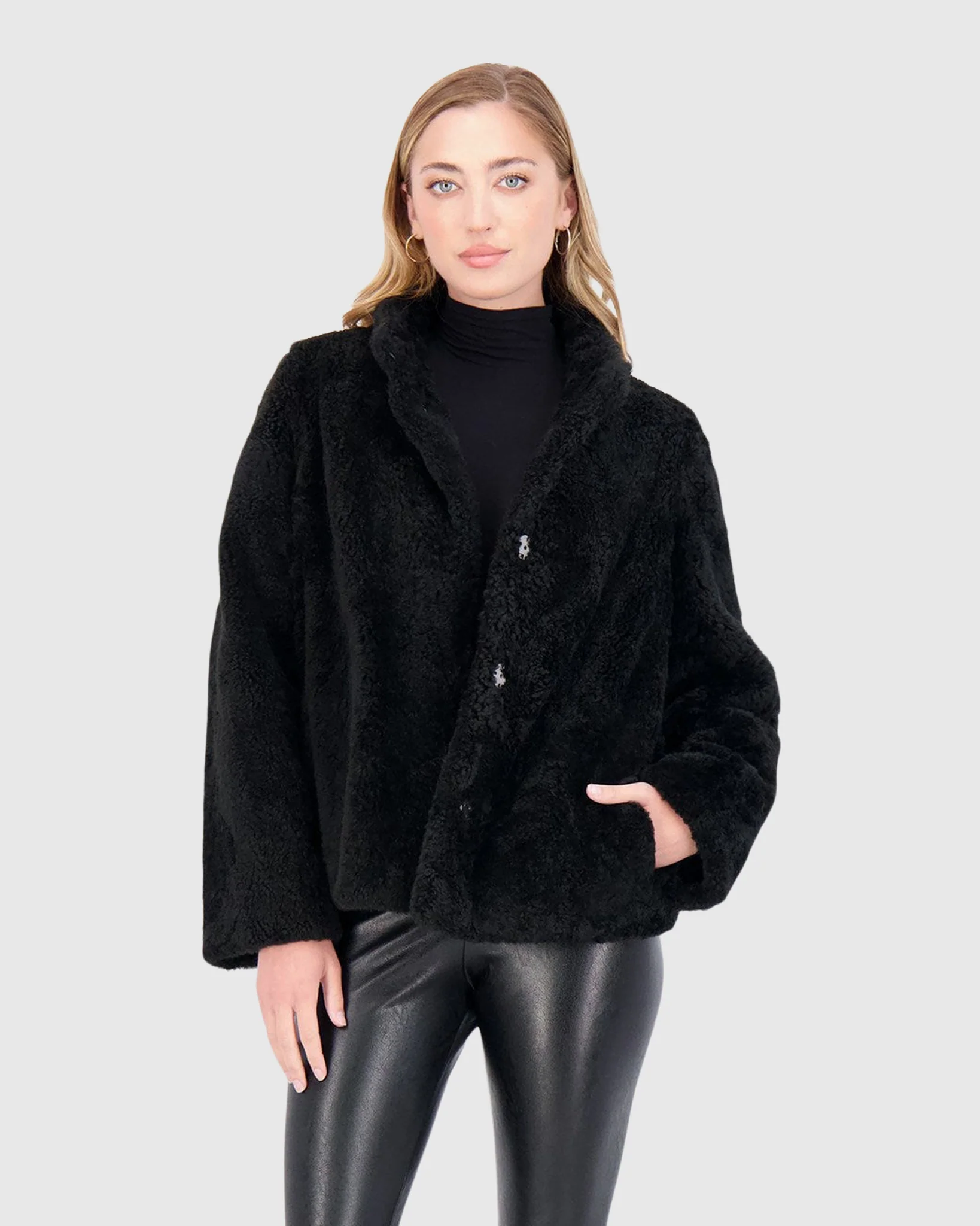 SHEARED CASHMERE GOAT JACKET - Image 3