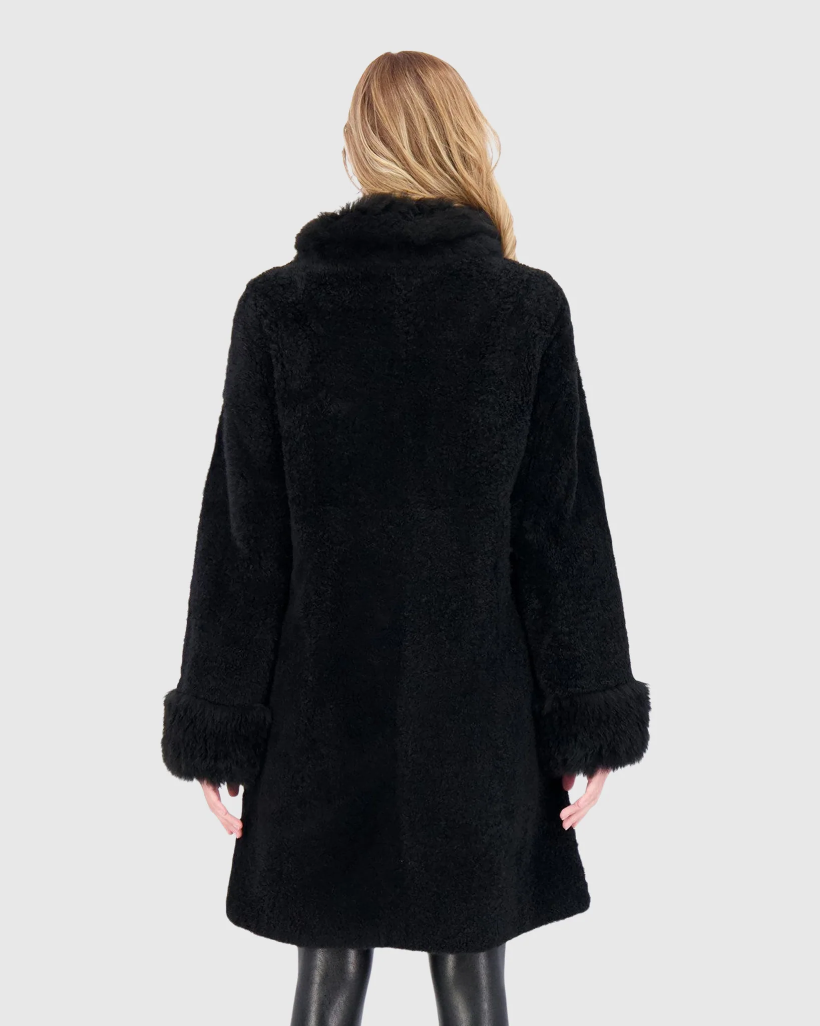 SHEARED CASHMERE GOAT JACKET WITH CASHMERE GOAT COLLAR & CUFFS - Image 3