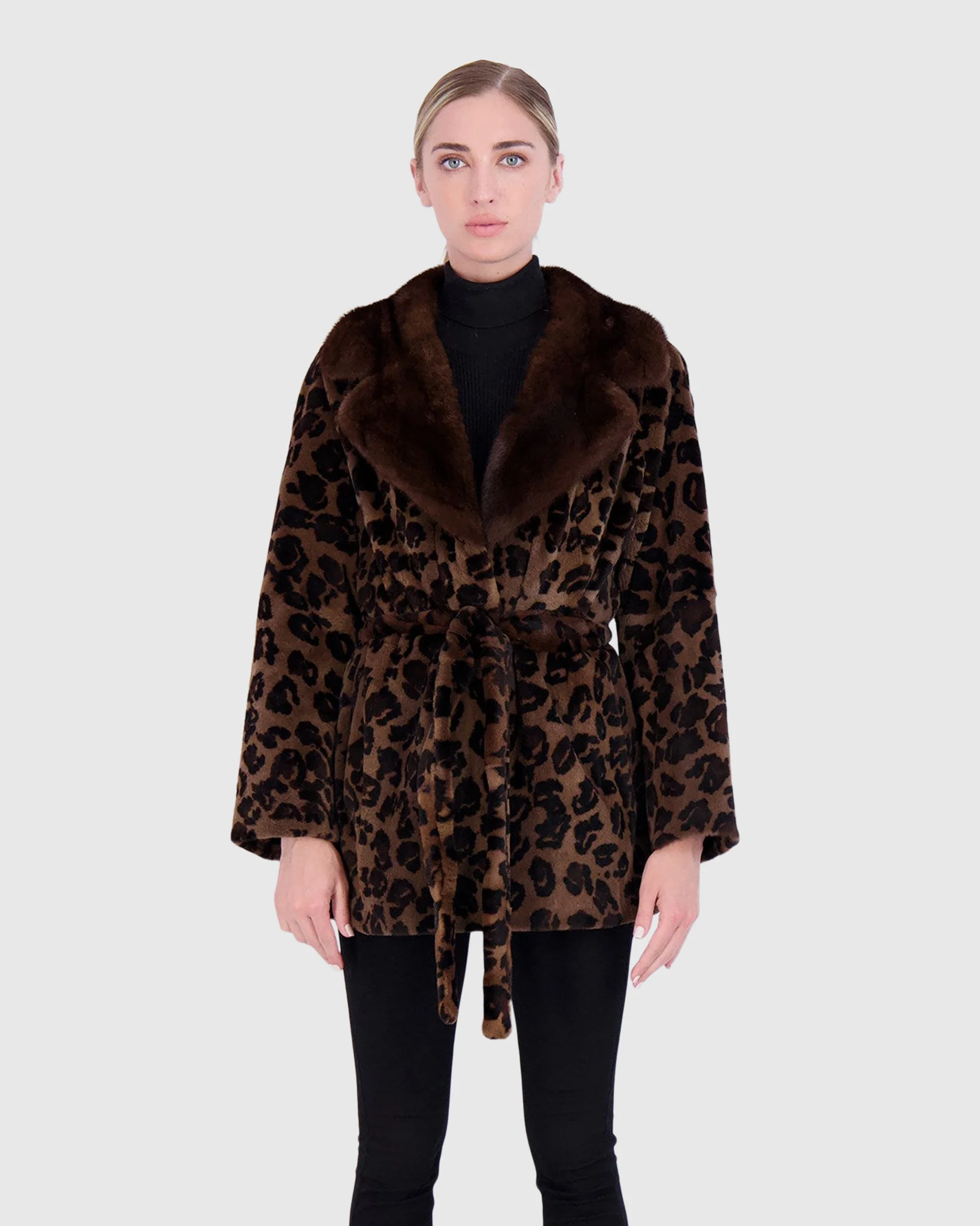 SHEARED MINK JACKET, BELT - Image 4