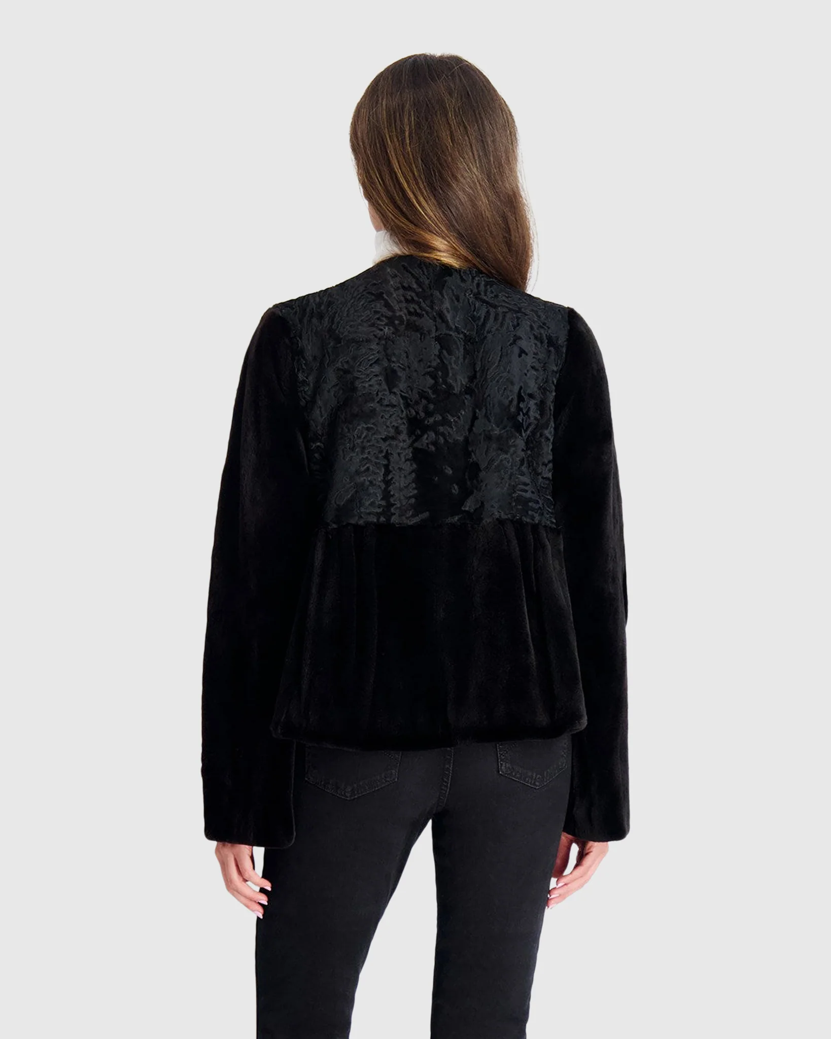 SHEARED MINK JACKET WITH LAMB TRIM - Image 3