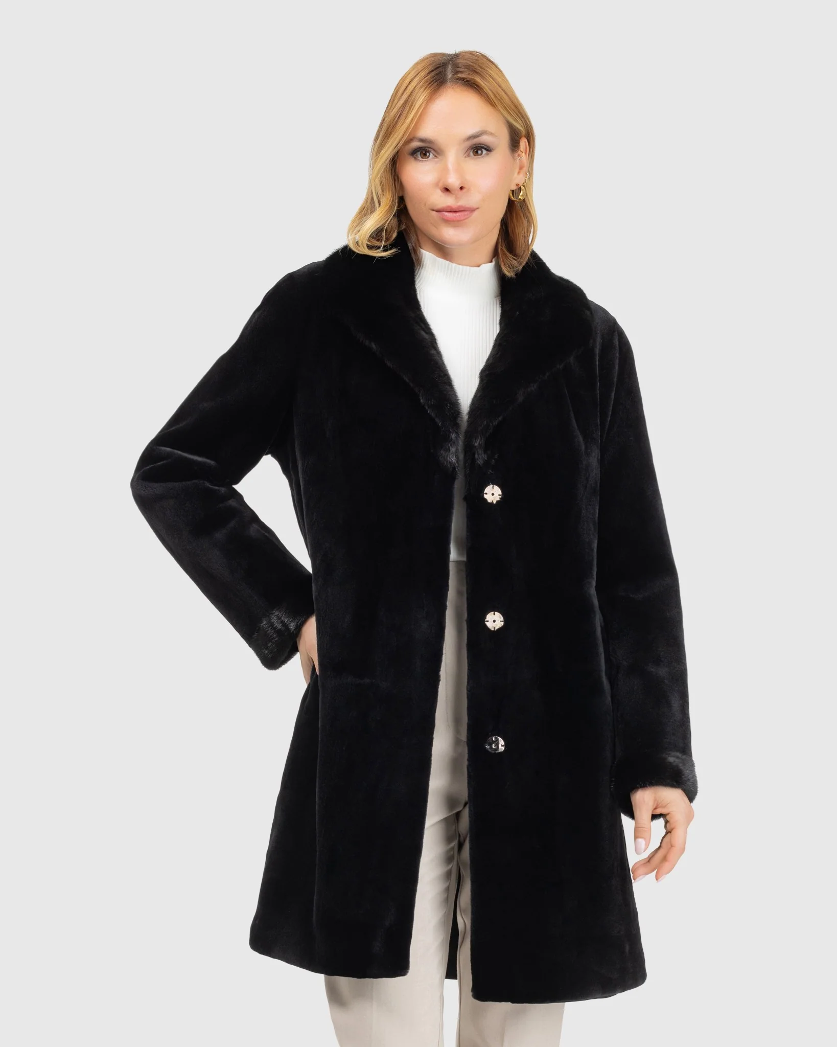 Sheared Mink Reversible Short Coat - Image 14