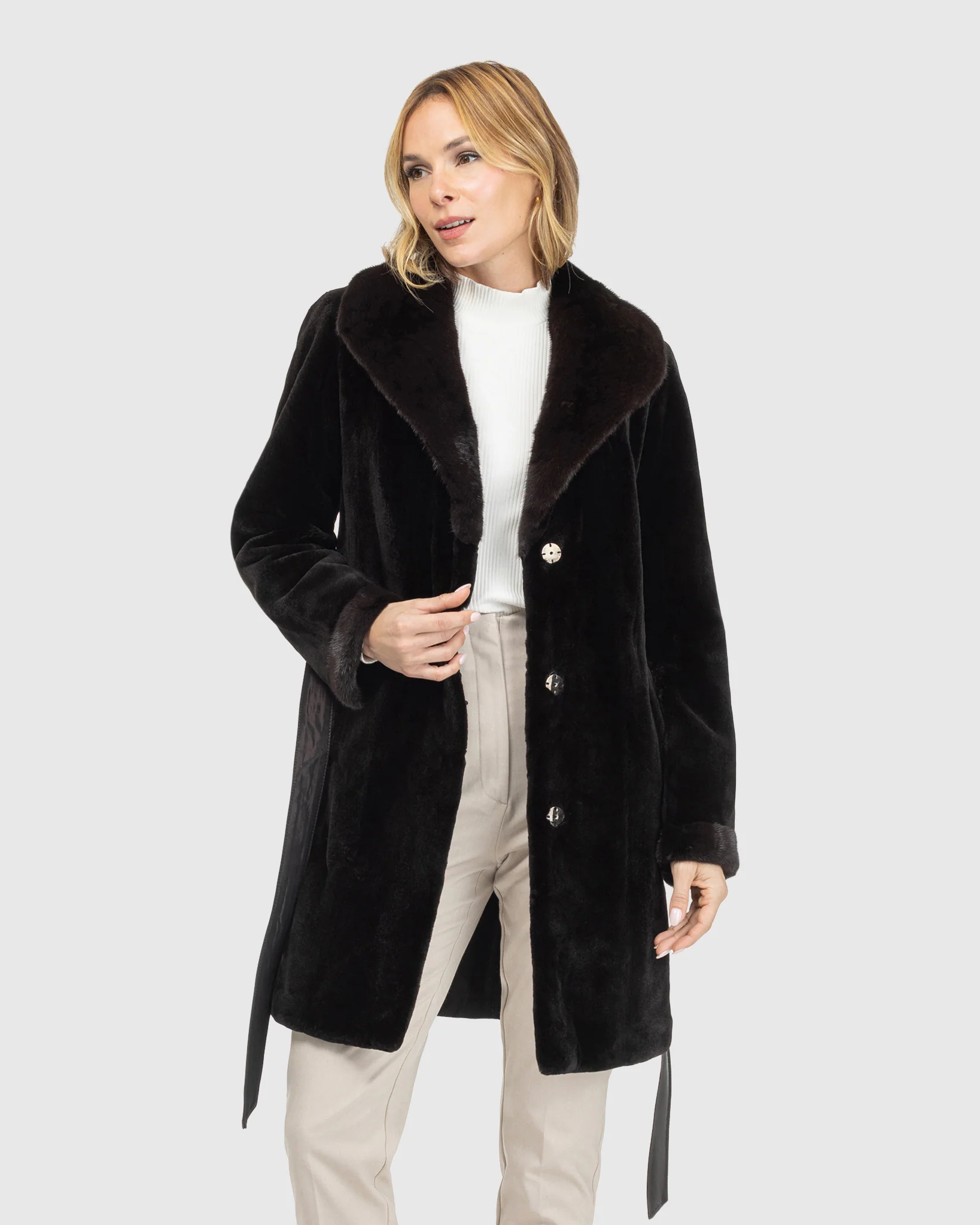 Sheared Mink Reversible Short Coat - Image 6