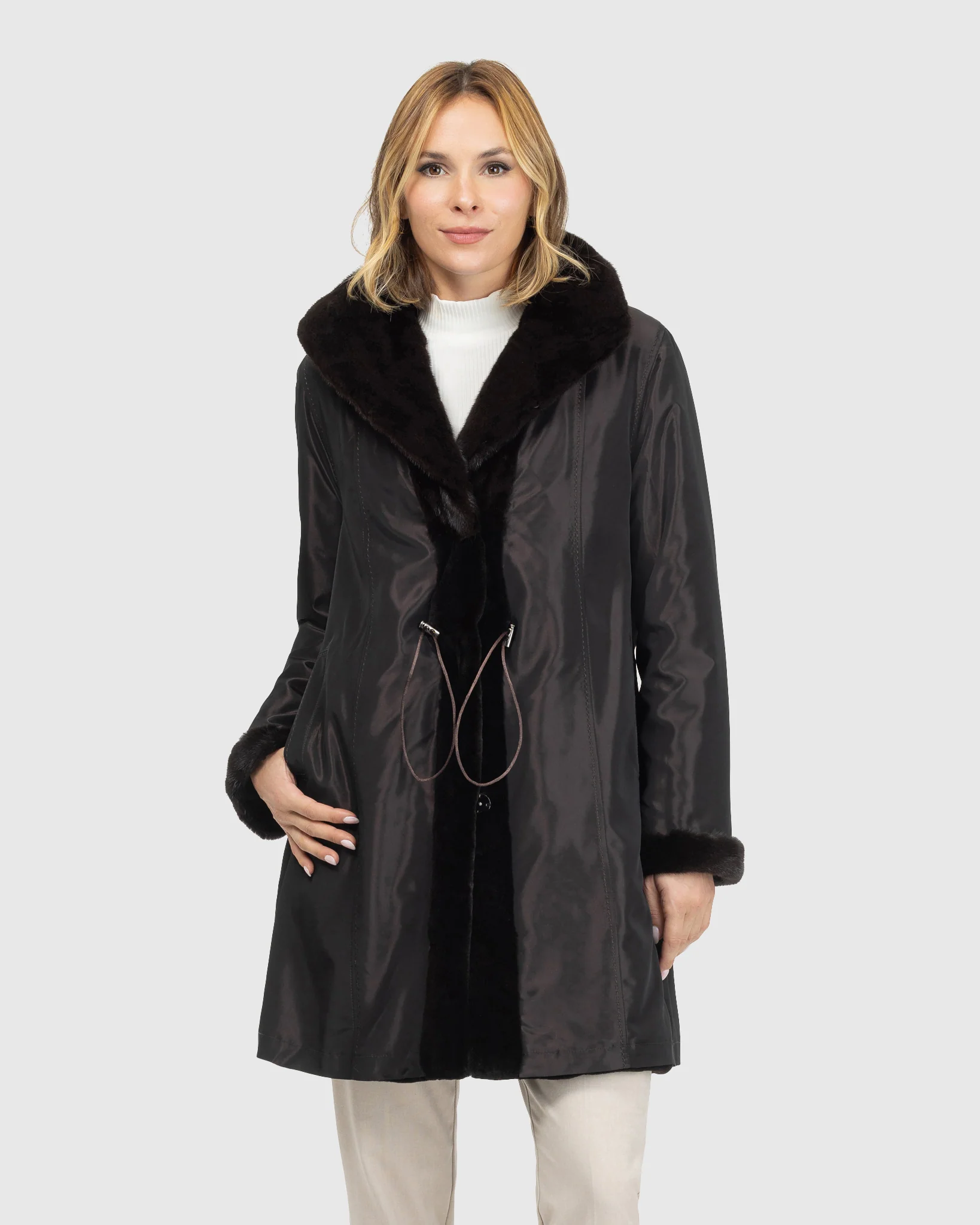 Sheared Mink Reversible Short Coat - Image 7