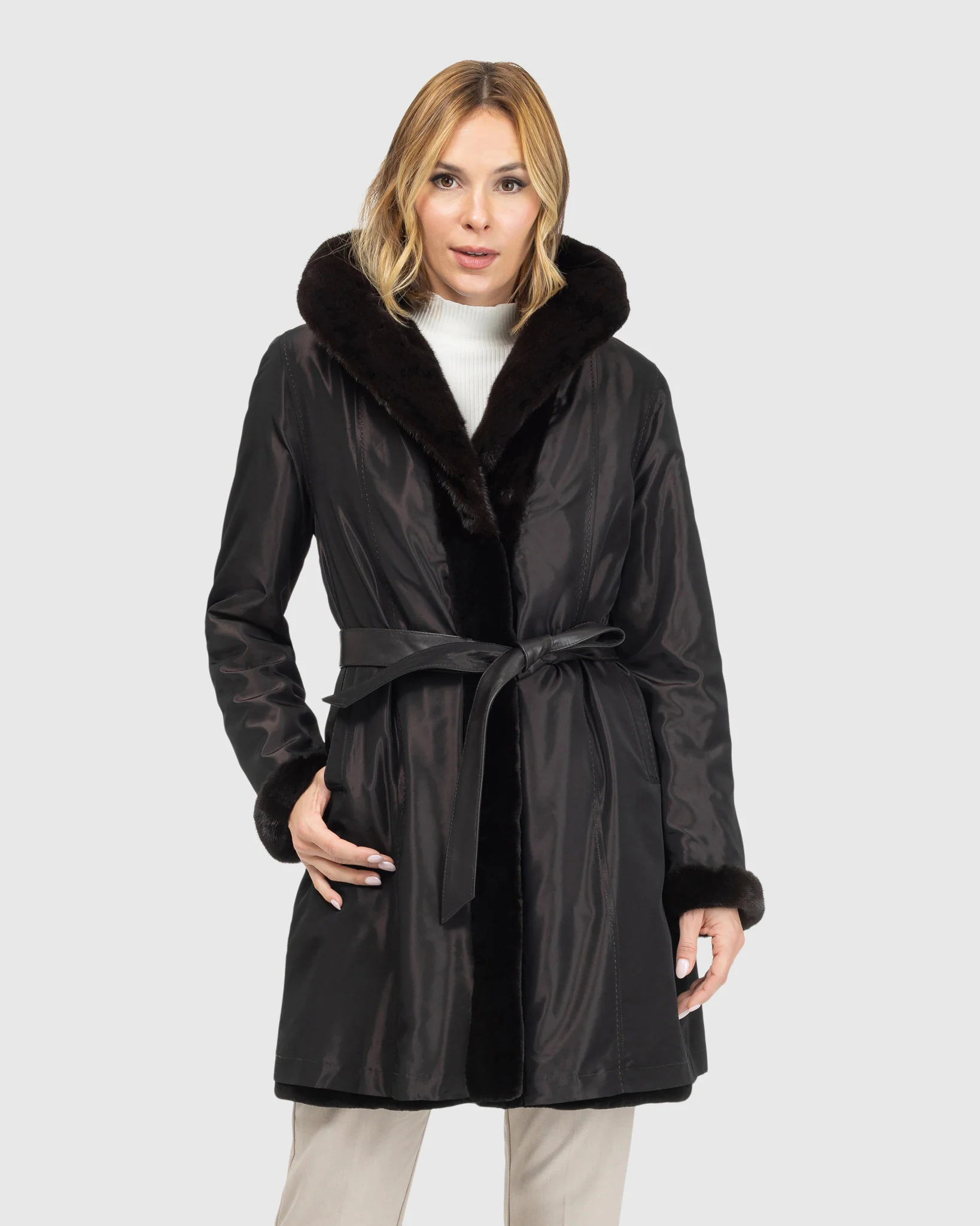 Sheared Mink Reversible Short Coat - Image 8