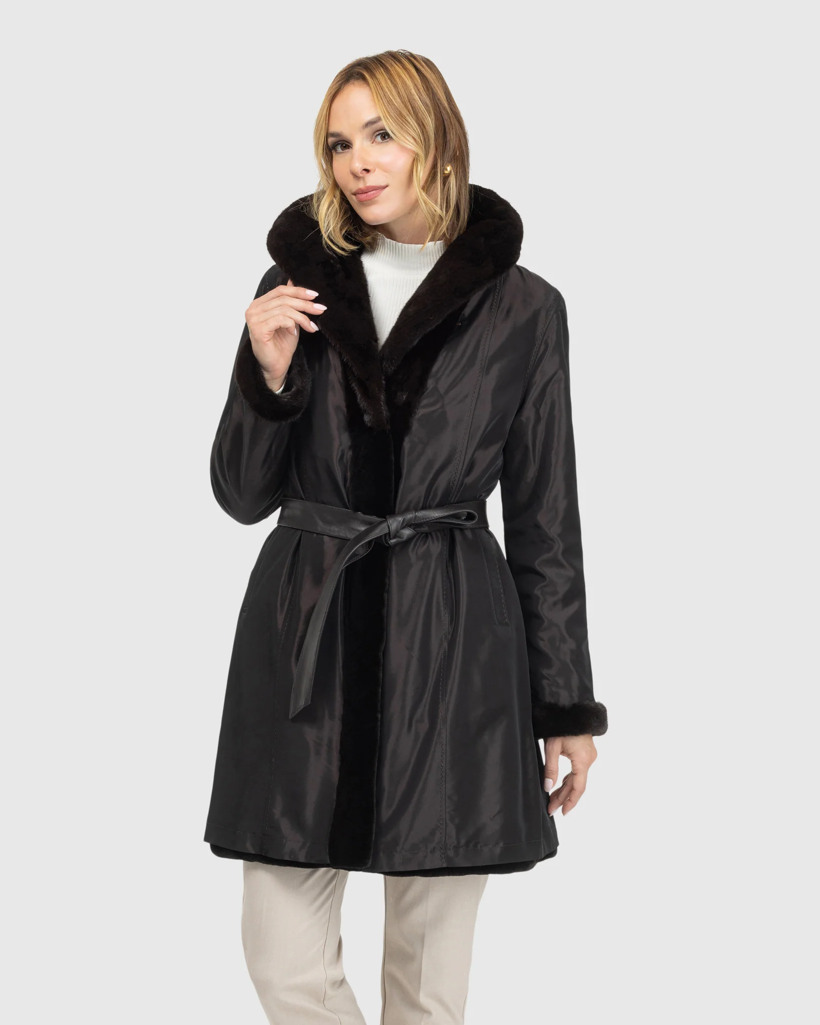 Sheared Mink Reversible Short Coat - Image 9