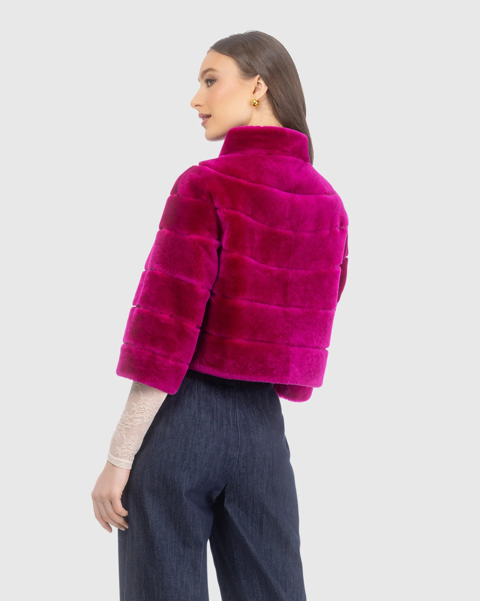 SELECT SHEARLING LAMB BOLERO WITH CROPPED SLEEVES - Image 21
