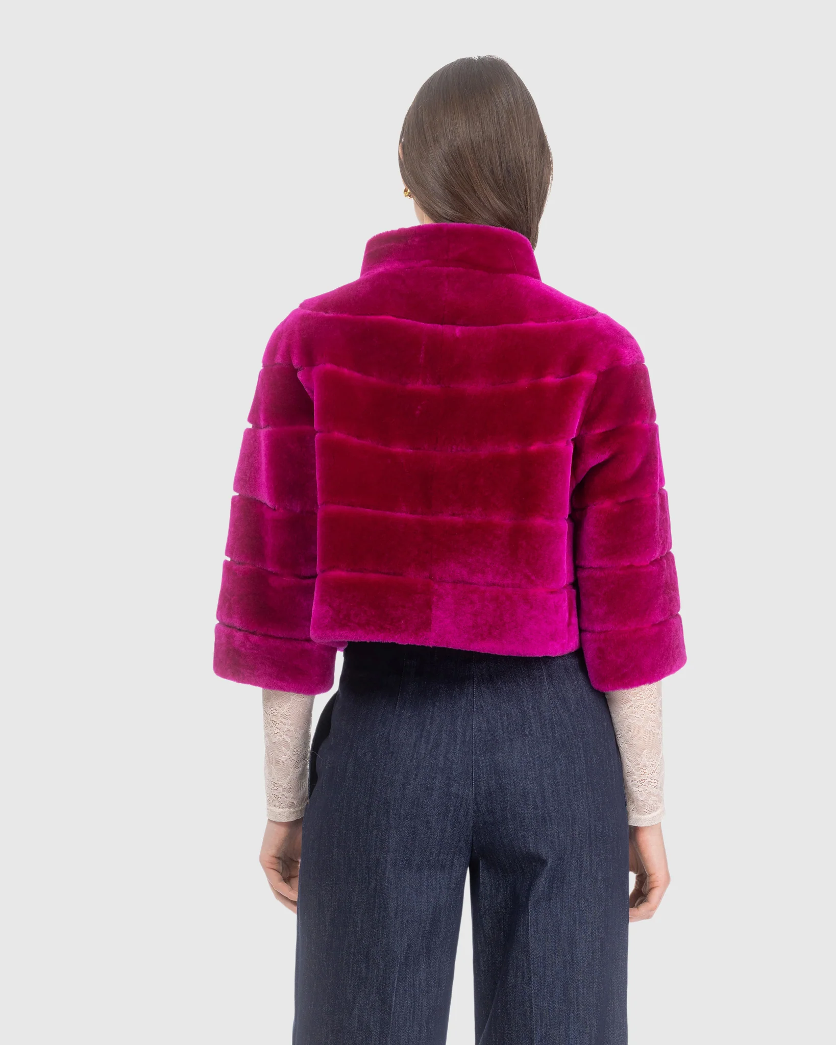 SELECT SHEARLING LAMB BOLERO WITH CROPPED SLEEVES - Image 22