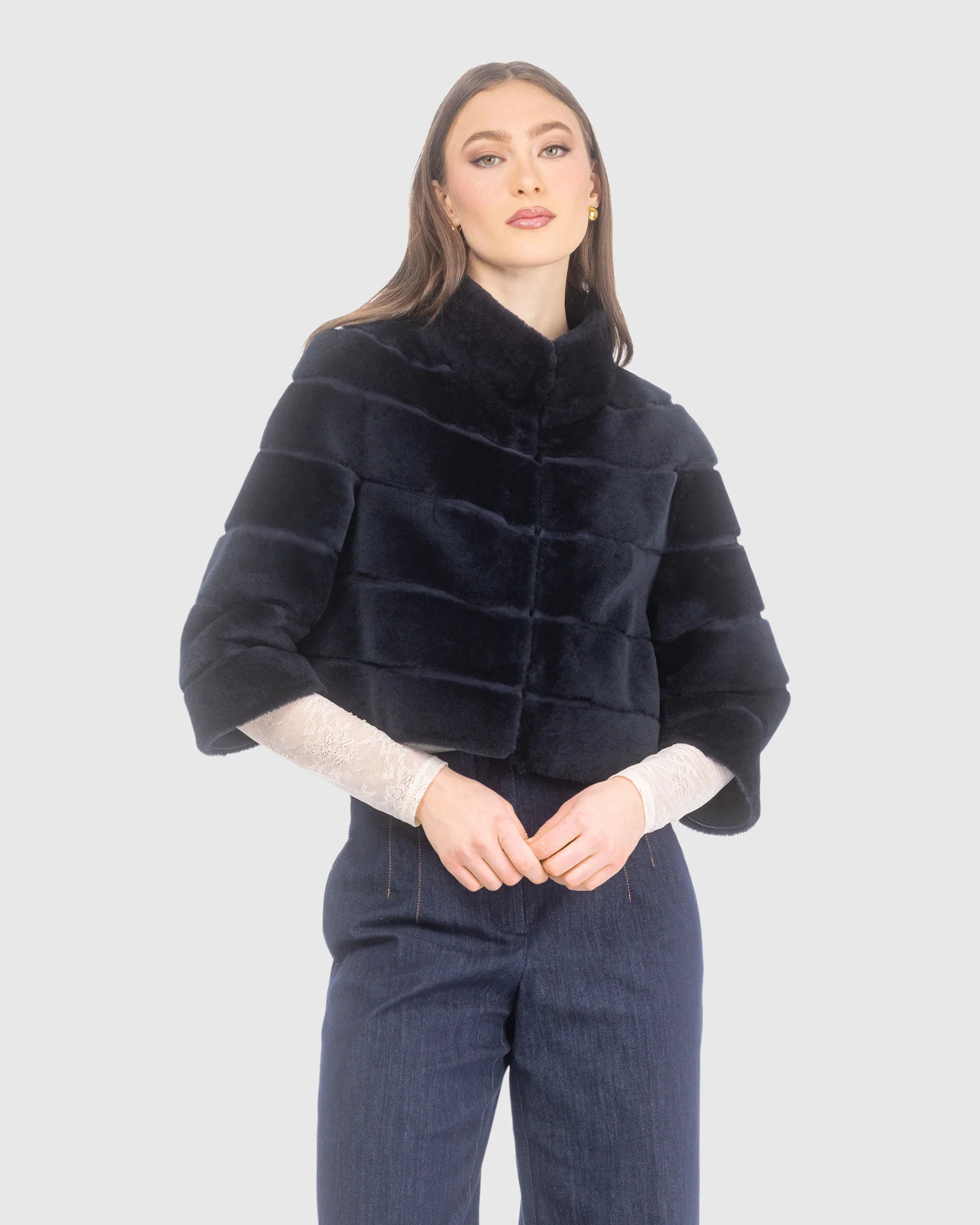 SELECT SHEARLING LAMB BOLERO WITH CROPPED SLEEVES - Image 28