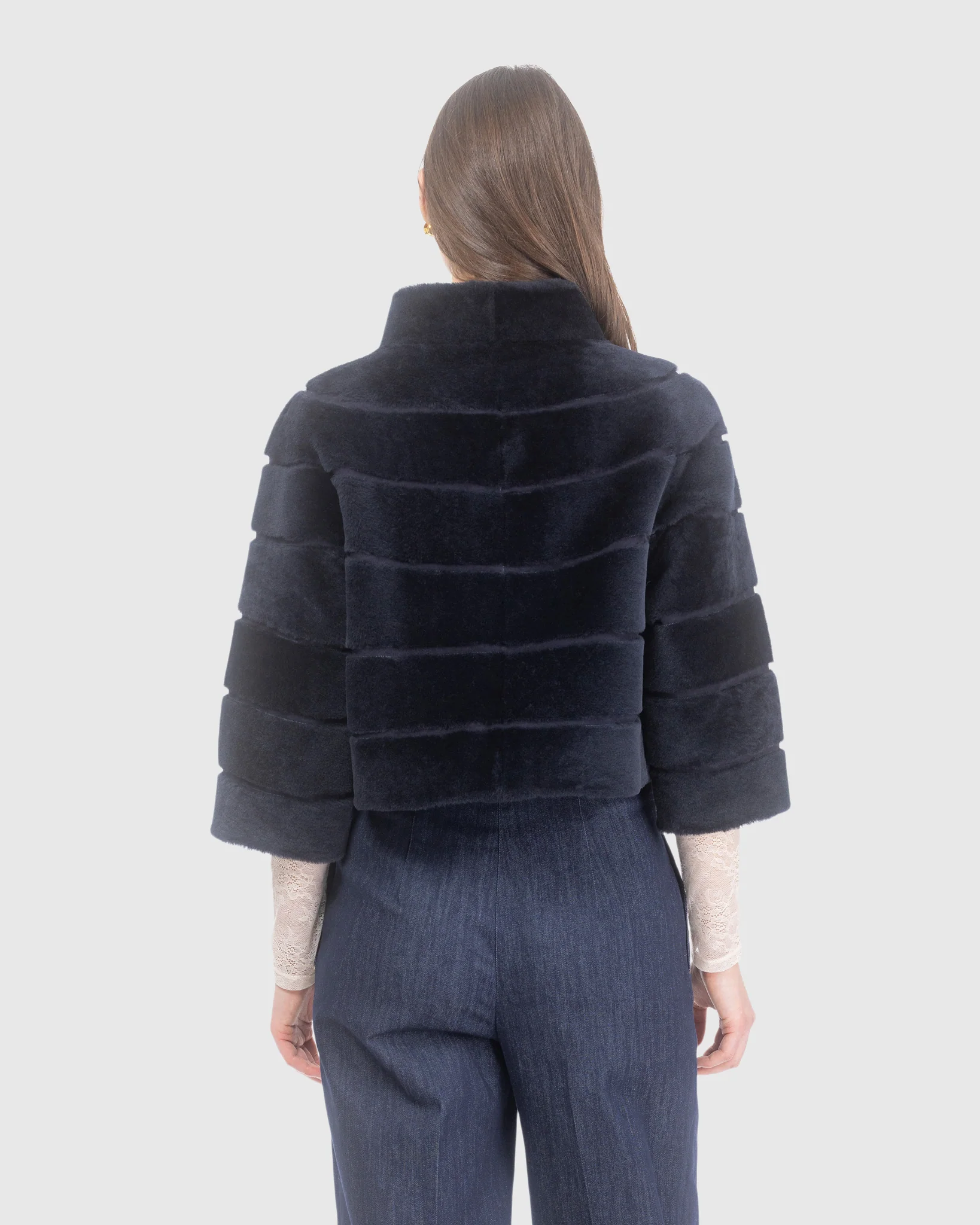SELECT SHEARLING LAMB BOLERO WITH CROPPED SLEEVES - Image 31