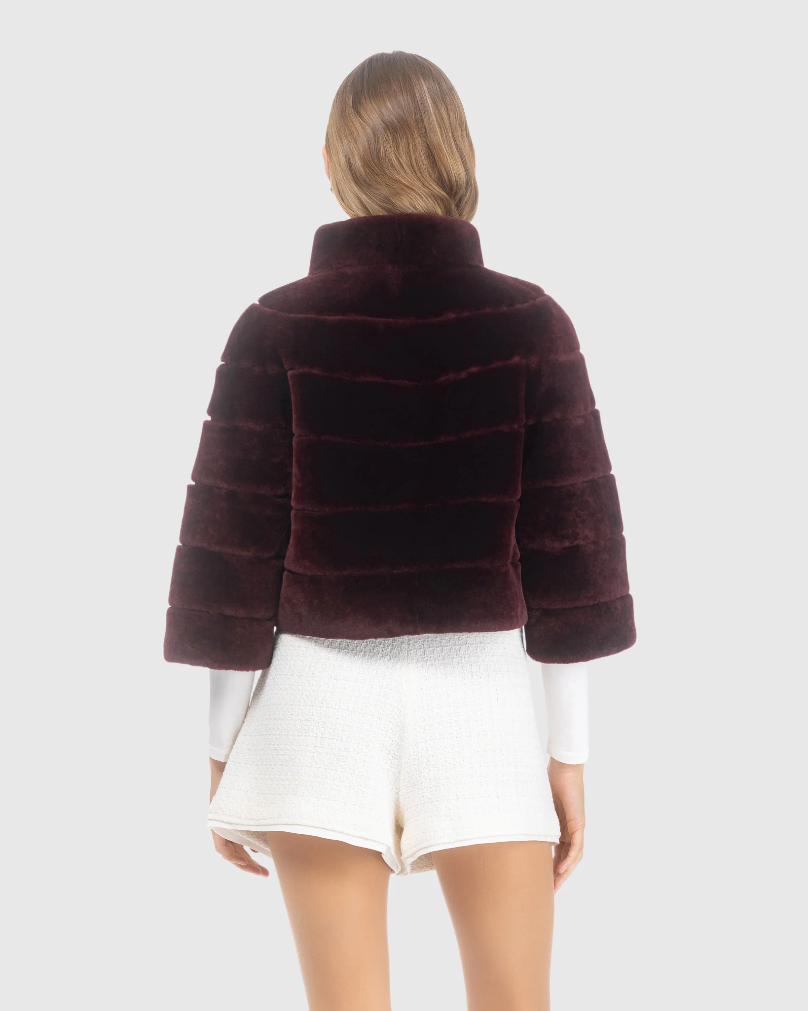 SELECT SHEARLING LAMB BOLERO WITH CROPPED SLEEVES - Image 37