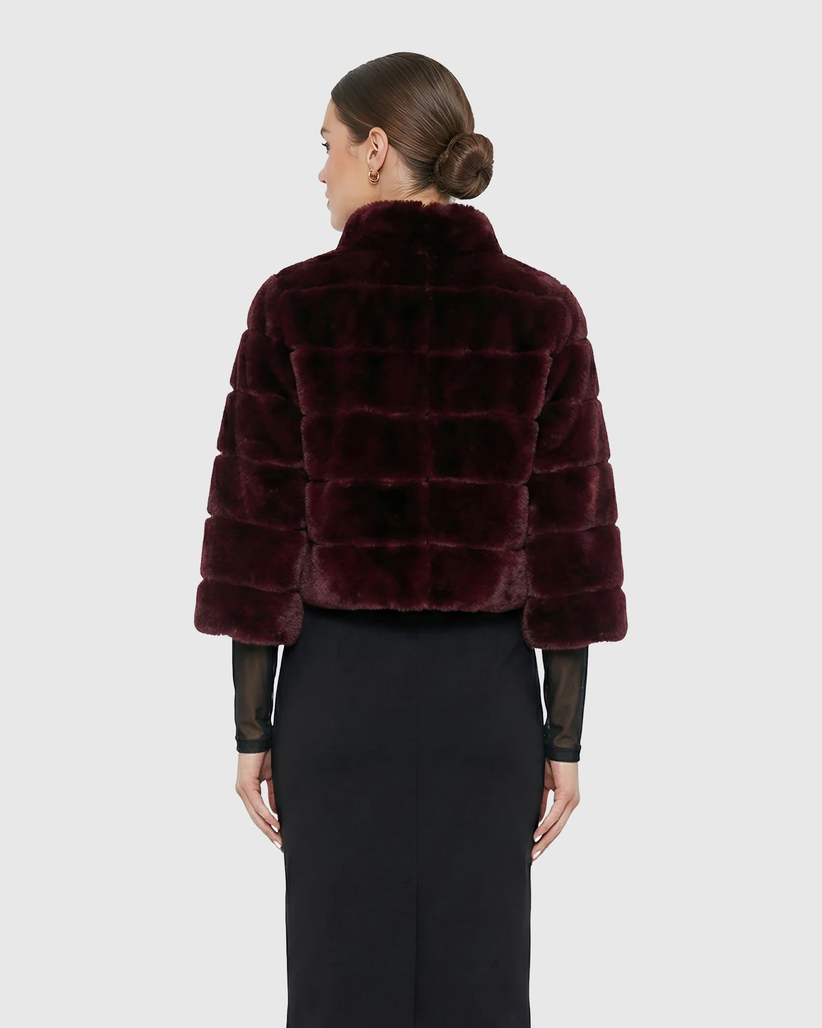 SELECT SHEARLING LAMB BOLERO WITH CROPPED SLEEVES - Image 46