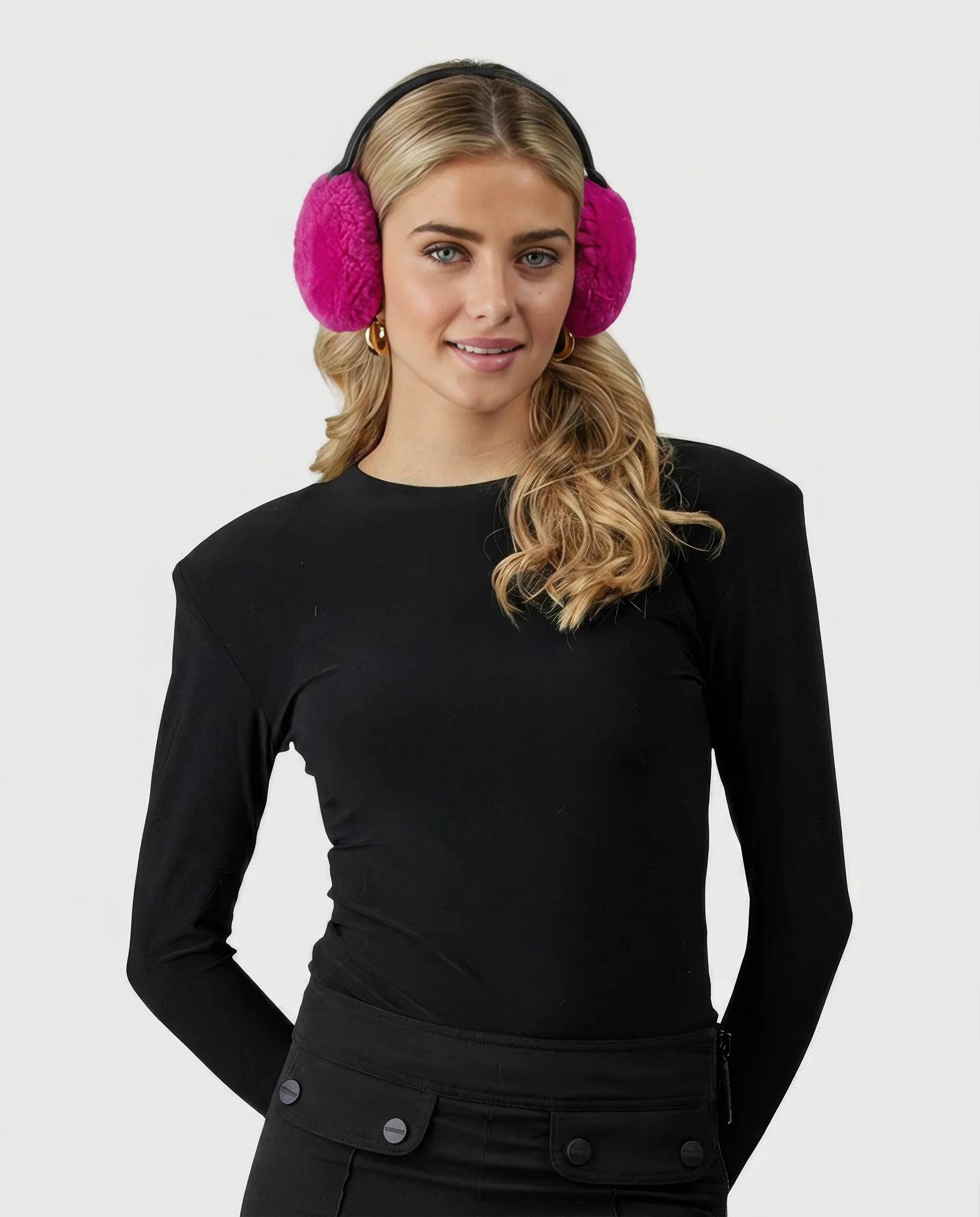 SELECT SHEARLING LAMB EARMUFFS WITH LEATHER FRAME - Image 16