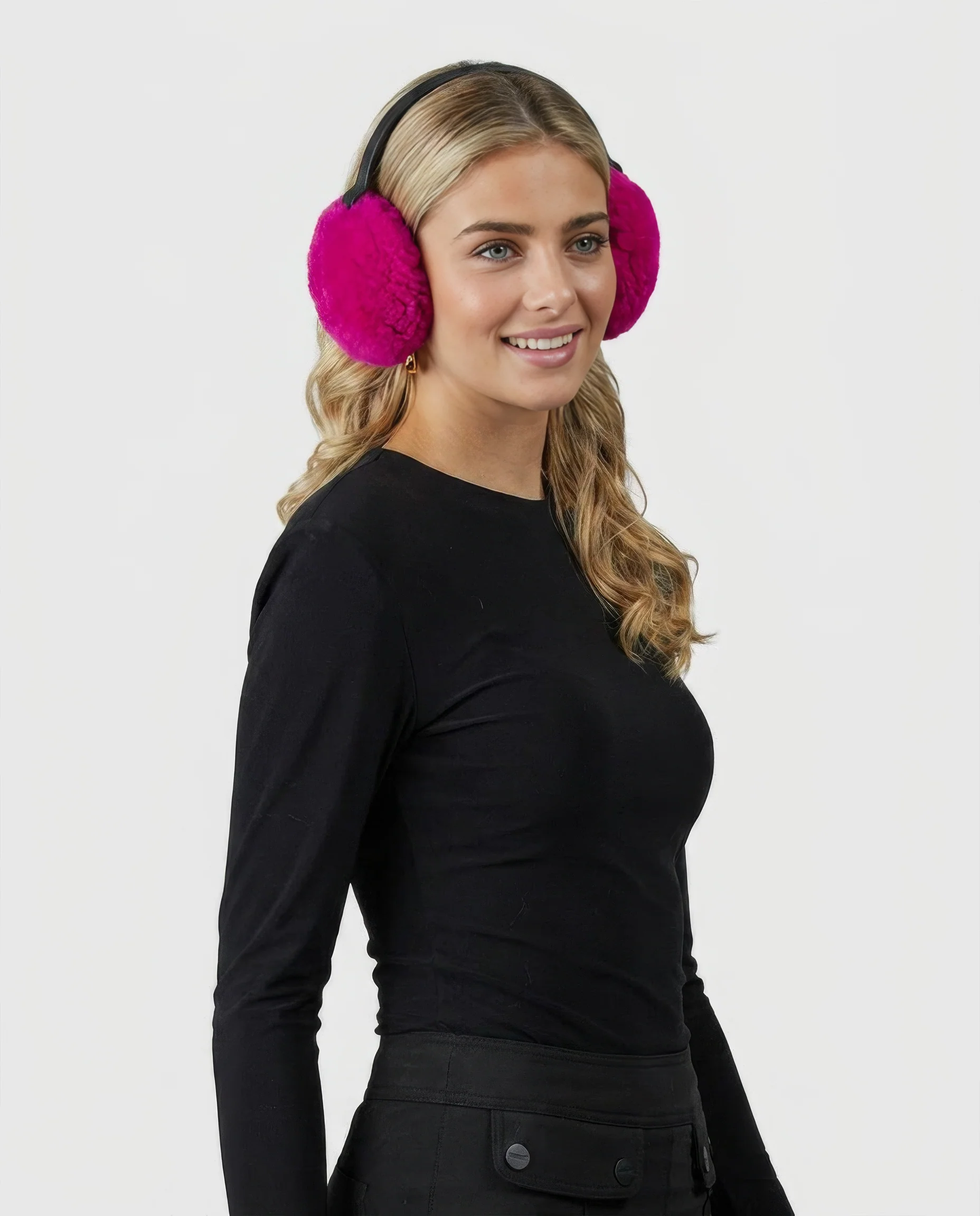 SELECT SHEARLING LAMB EARMUFFS WITH LEATHER FRAME - Image 18