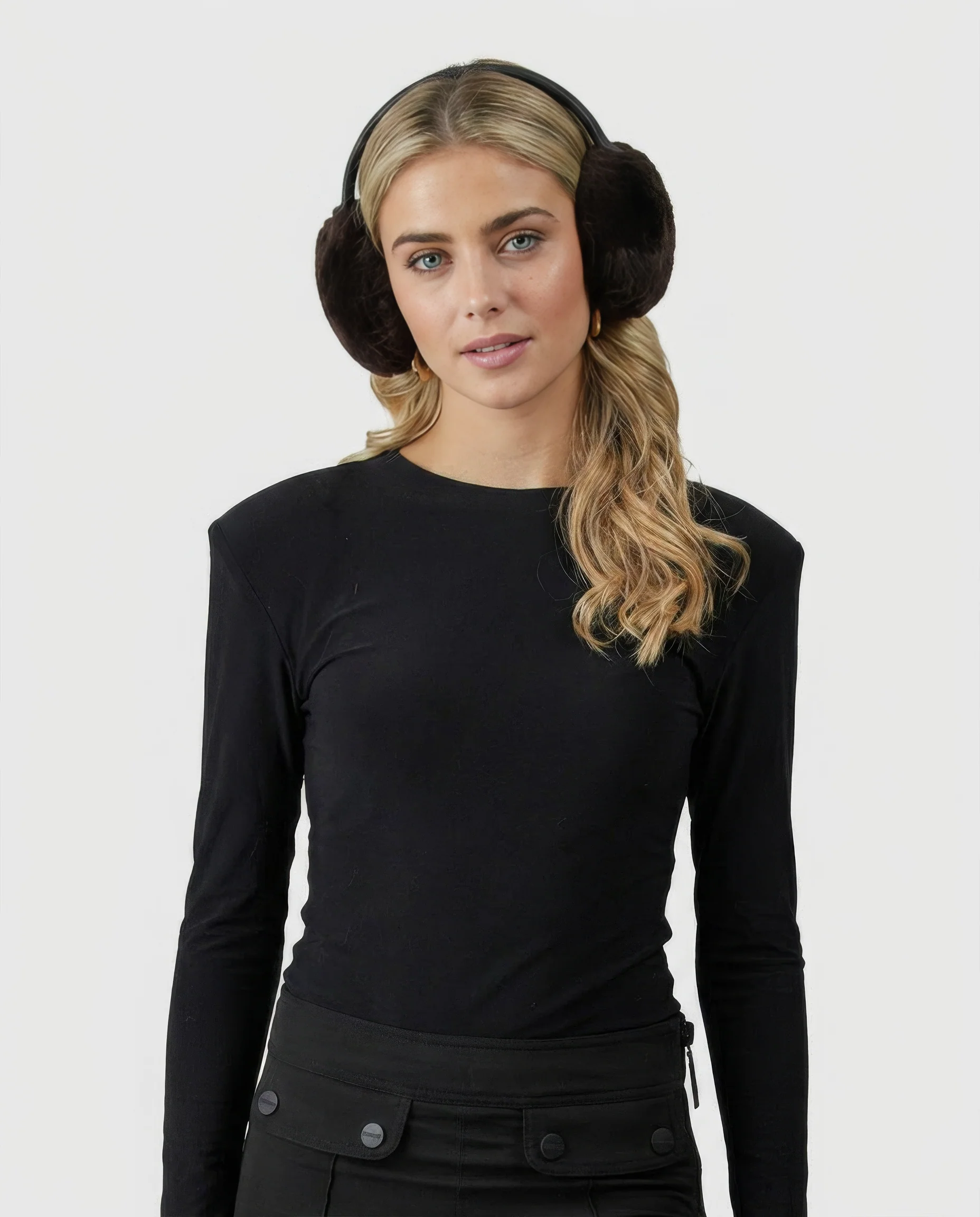 SELECT SHEARLING LAMB EARMUFFS WITH LEATHER FRAME - Image 19