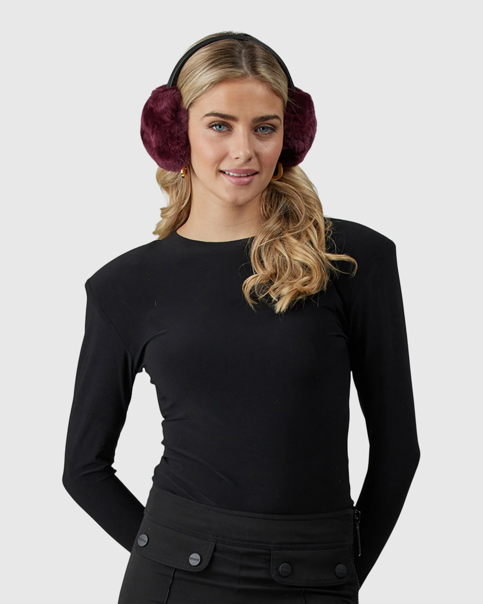 SELECT SHEARLING LAMB EARMUFFS WITH LEATHER FRAME - Image 37