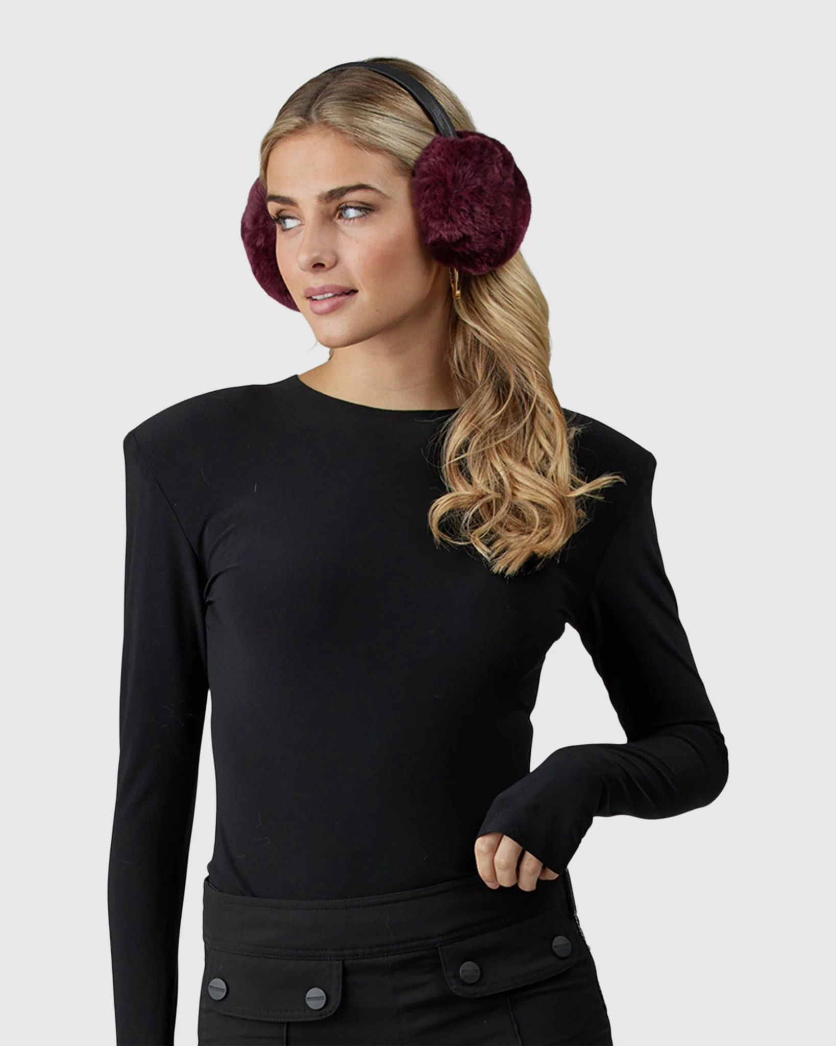 SELECT SHEARLING LAMB EARMUFFS WITH LEATHER FRAME - Image 39