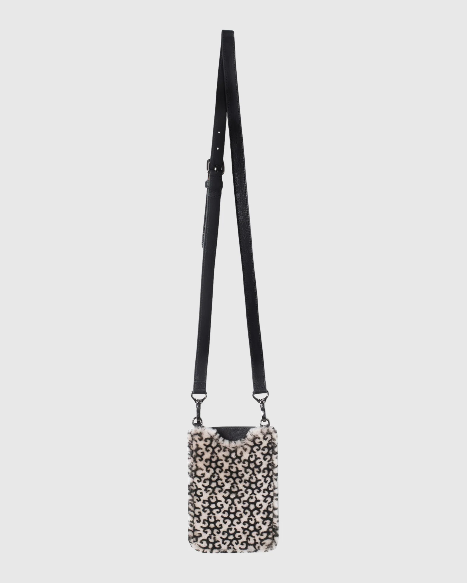 Merino Shearling Lamb Iphone/Credit Card Crossbody Bag - Image 3