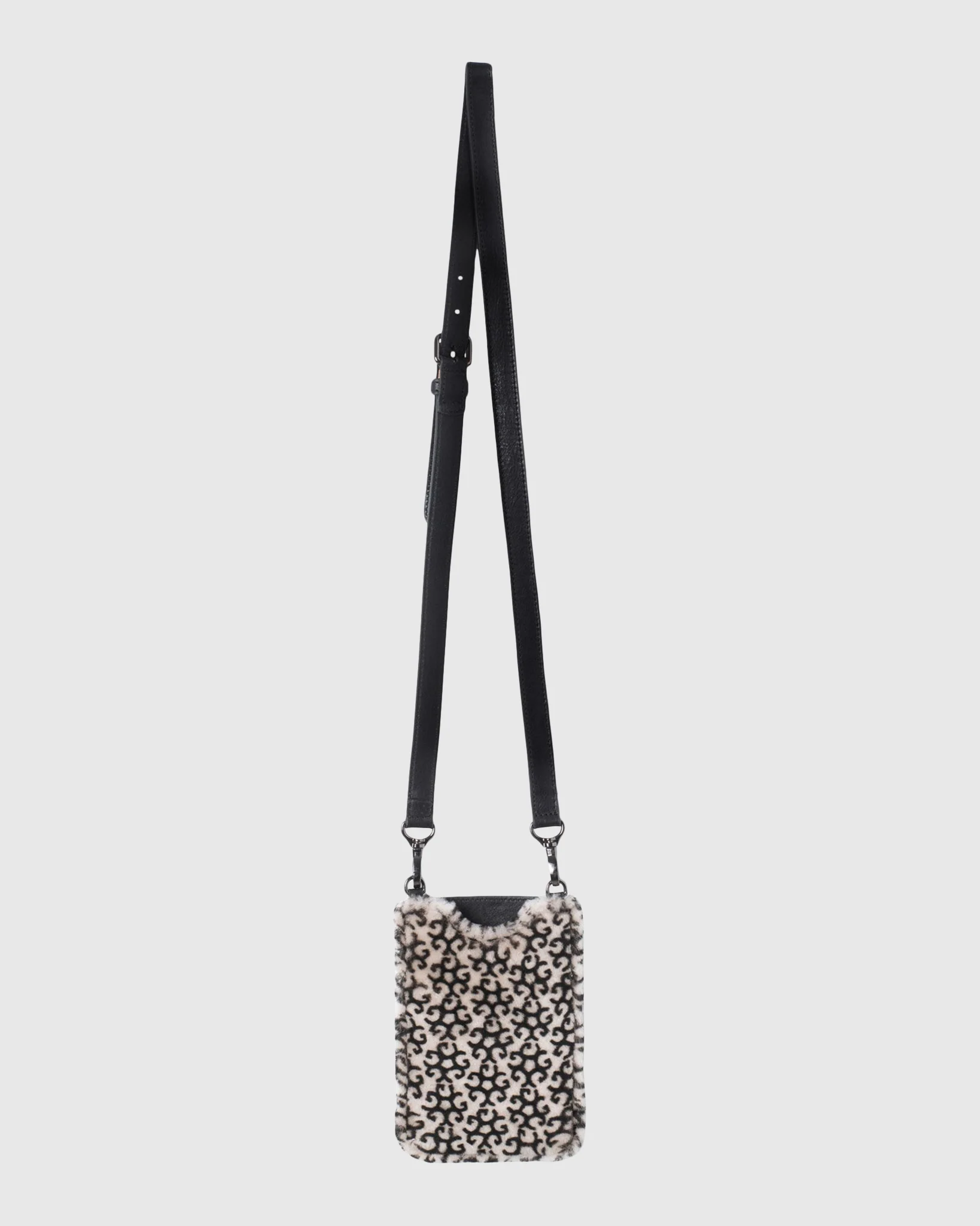 Merino Shearling Lamb Iphone/Credit Card Crossbody Bag - Image 6