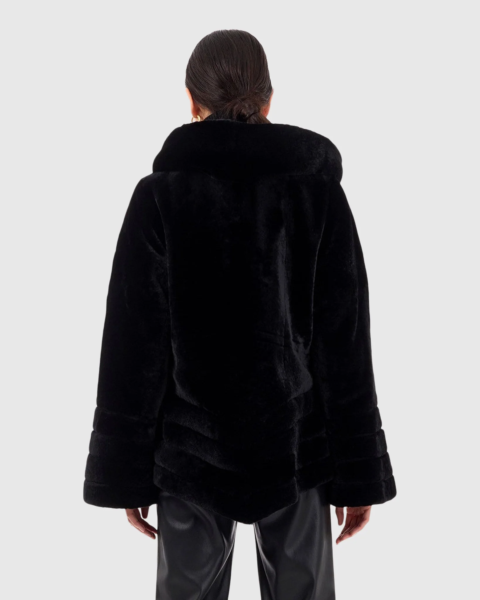 SHEARLING LAMB JACKET REVERSIBLE TO TAFFETA - Image 3