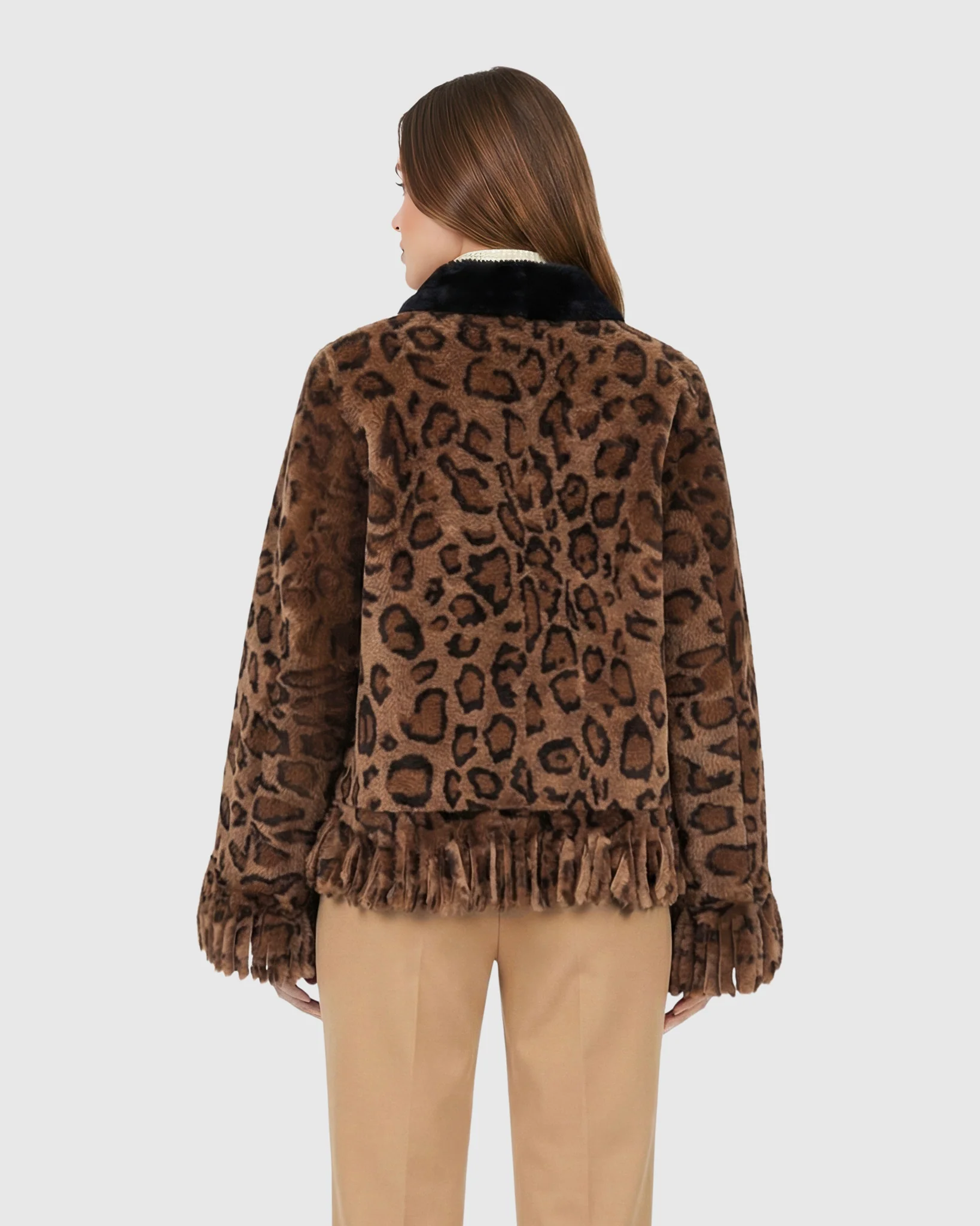 Shearling Lamb Jacket with Fringes - Image 4