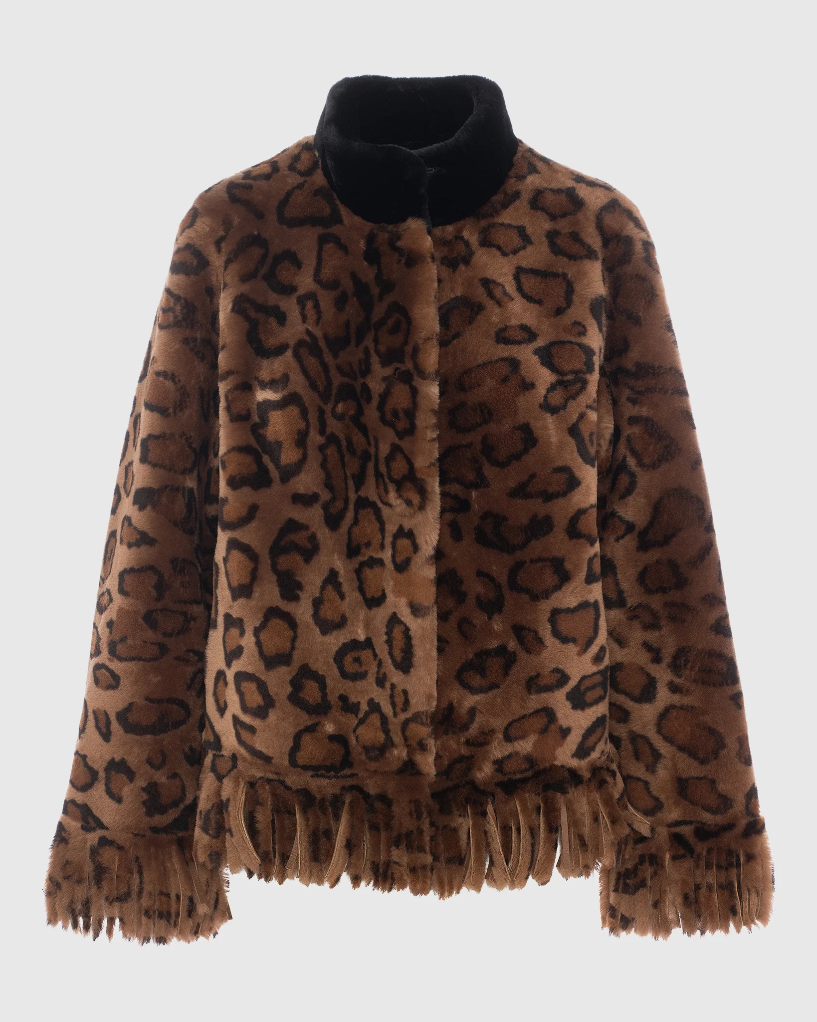 Shearling Lamb Jacket with Fringes - Image 5